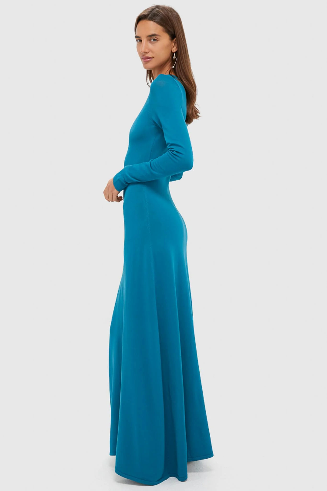 Nocturnal Blue Dora Long Sleeve Maxi Dress - Image 3