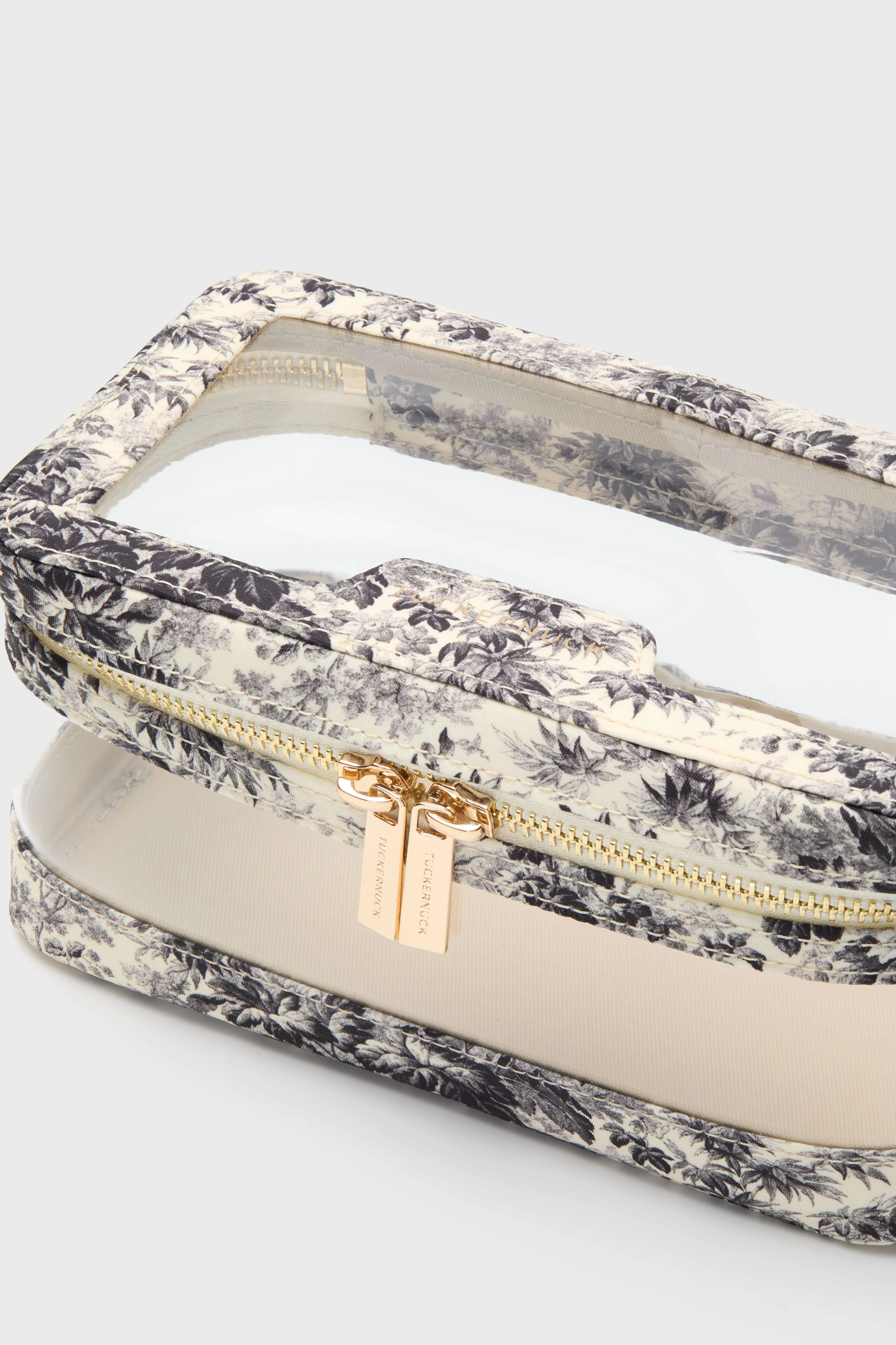 Noir Cypress Toile PVC Small Vanity Case - Image 2