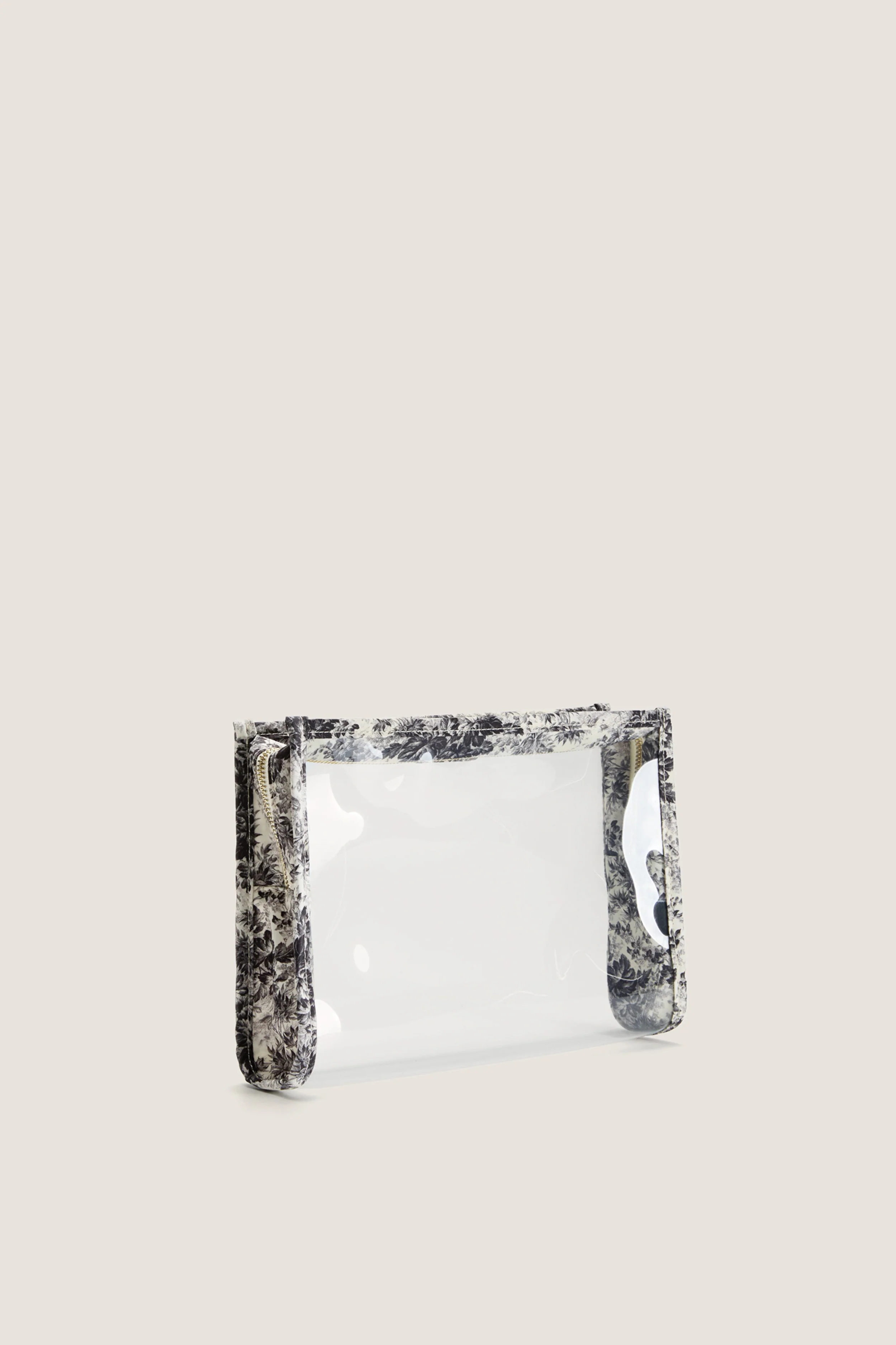 Noir Cypress Toile PVC Wide Large Pouch - Image 3