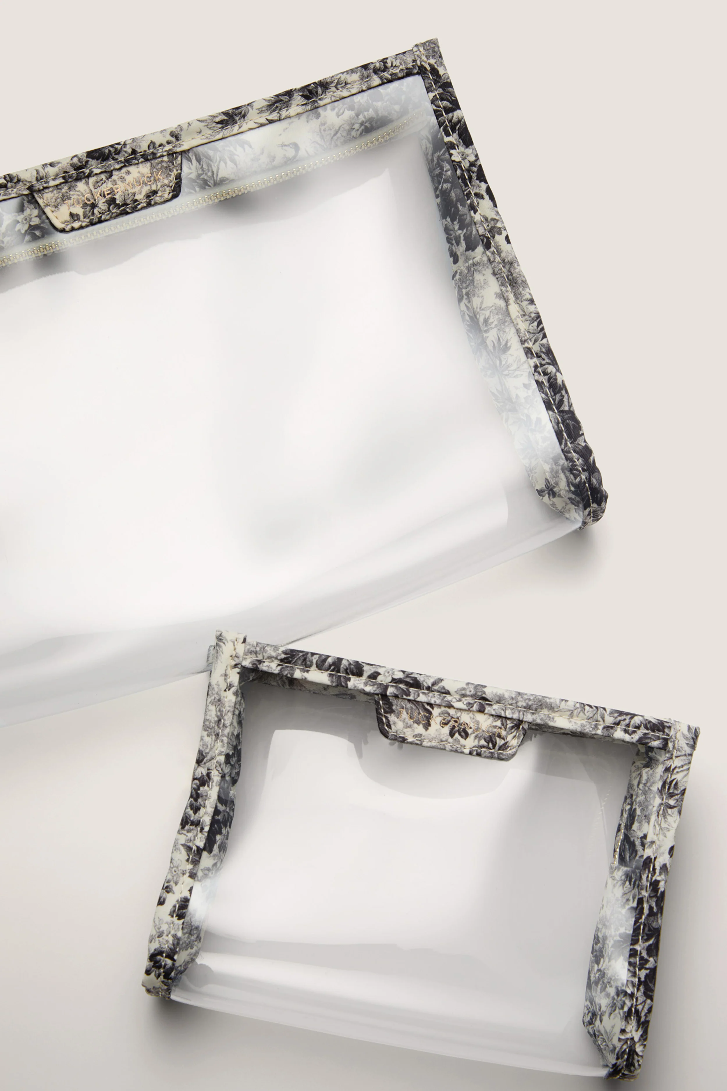 Noir Cypress Toile PVC Wide Large Pouch - Image 4
