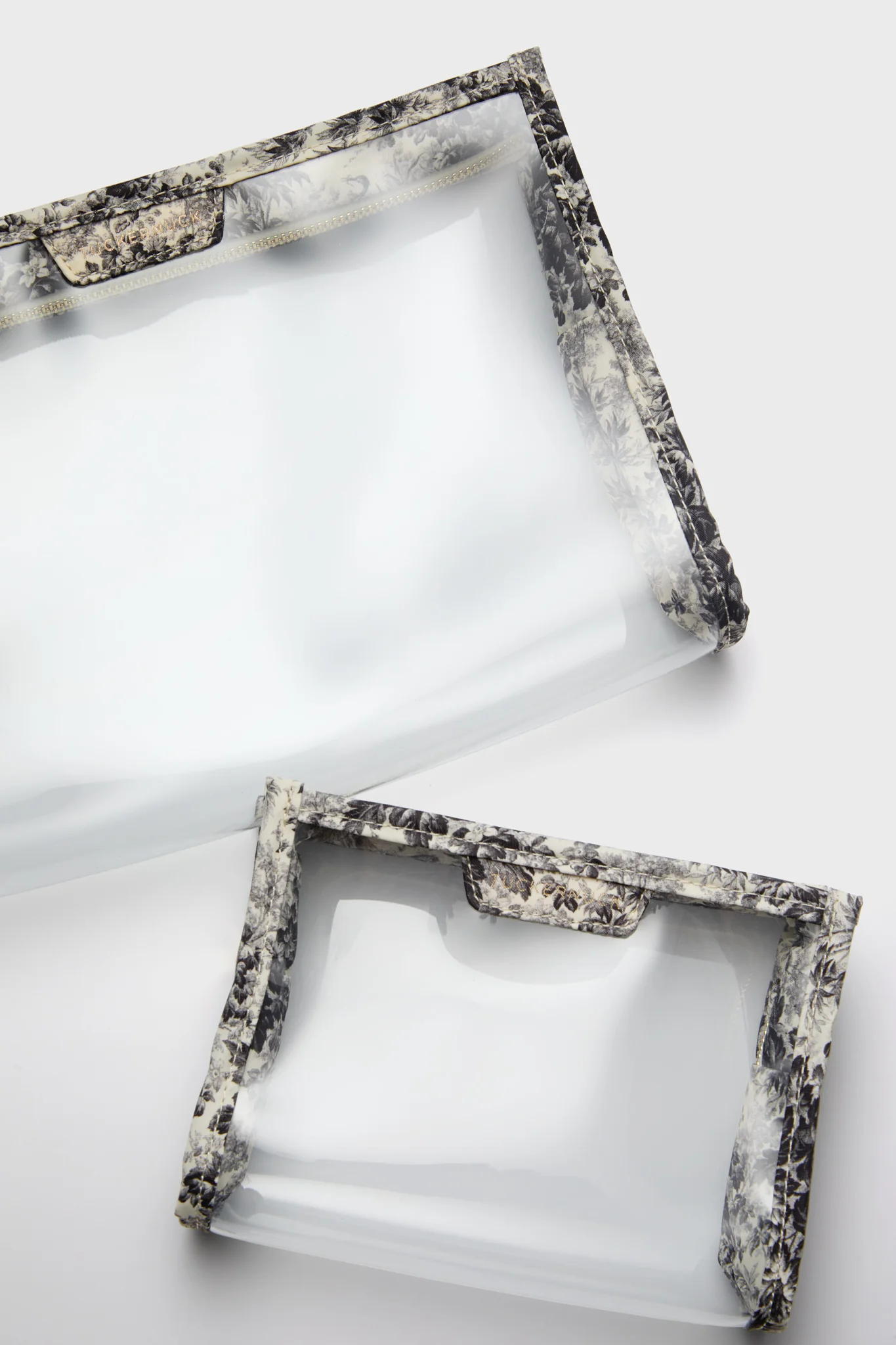 Noir Cypress Toile PVC Wide Small Pouch - Image 3