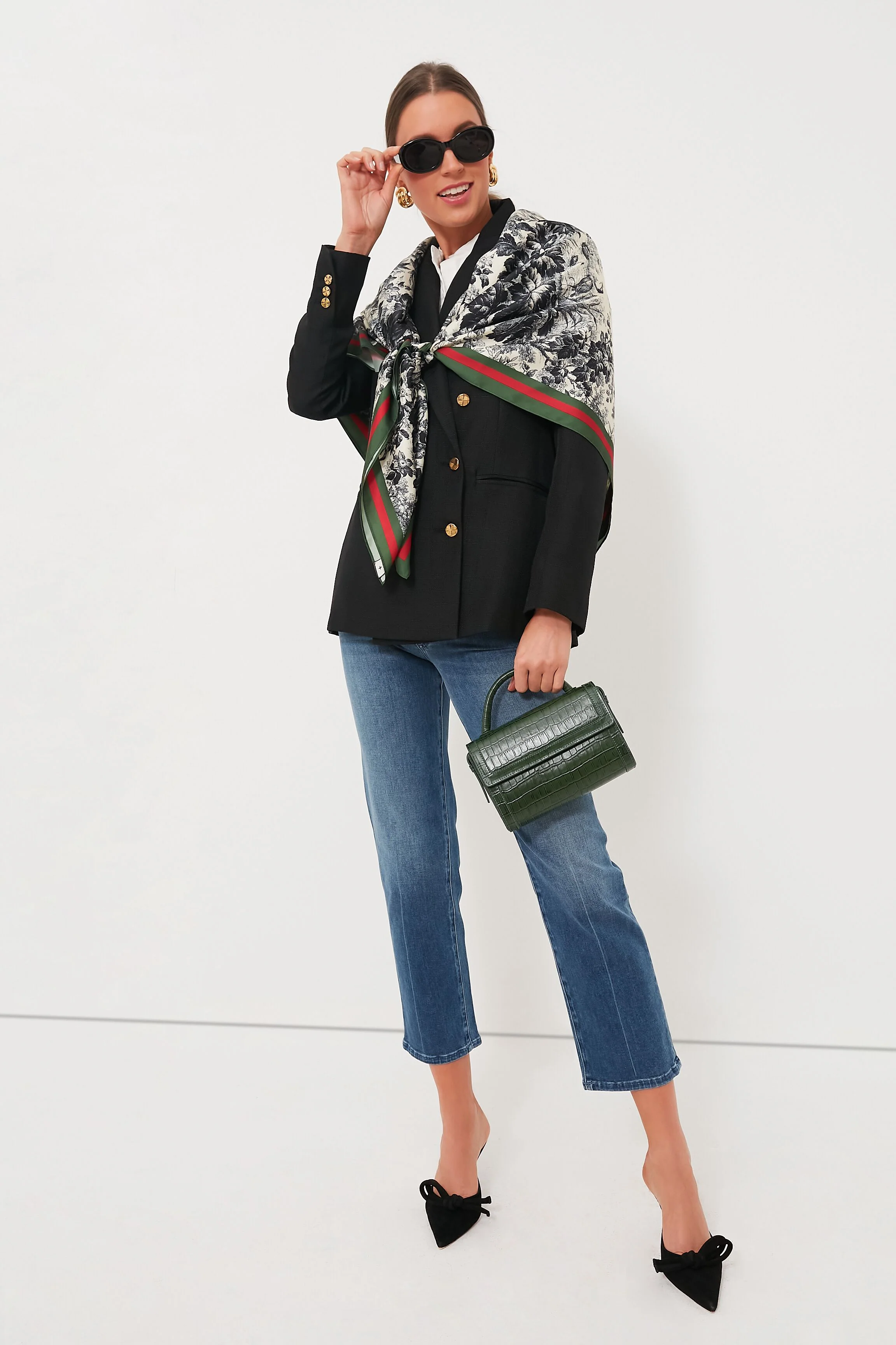 Noir Cypress Toile Scarf - Image 2