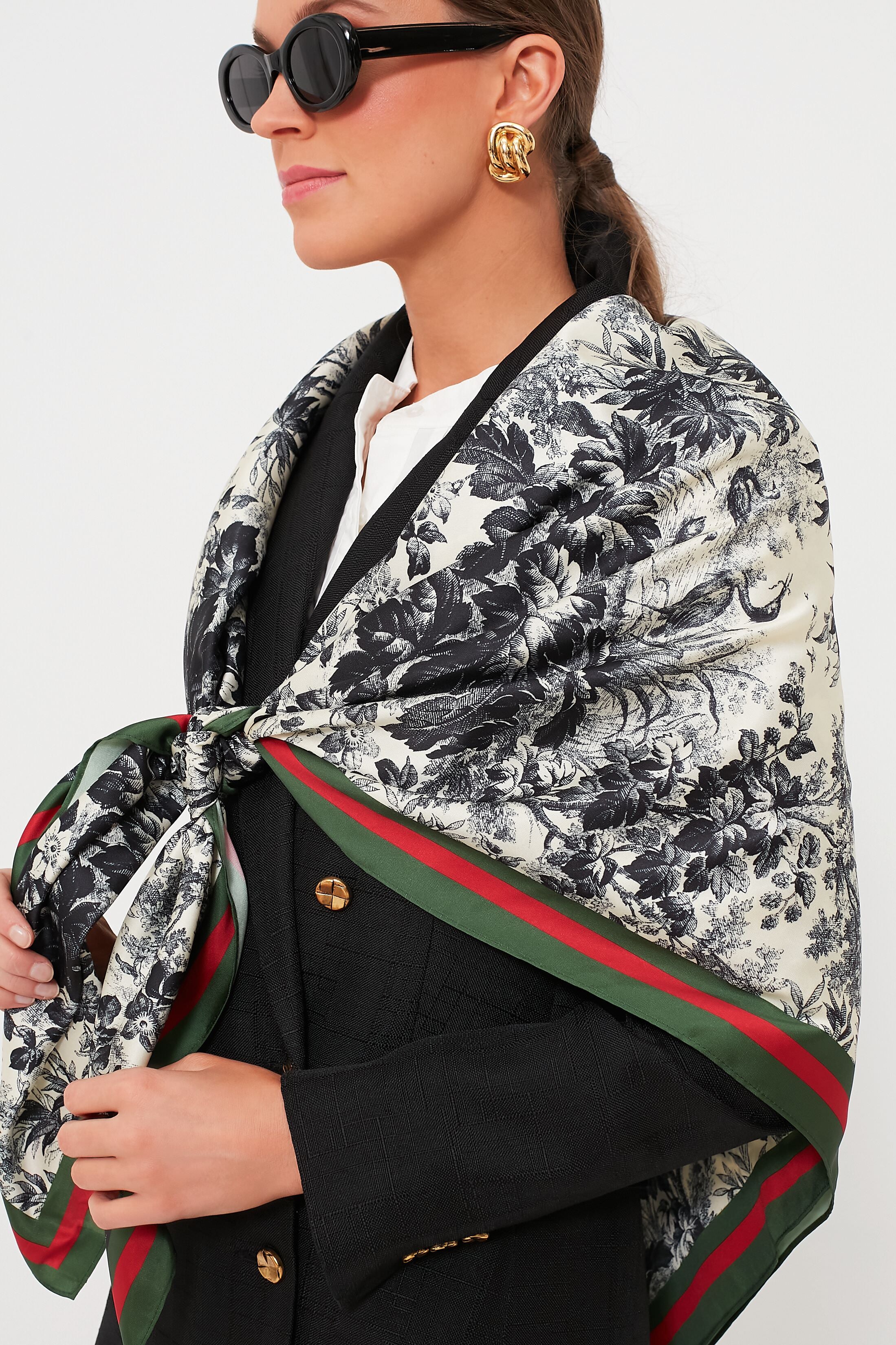 Noir Cypress Toile Scarf - Image 3