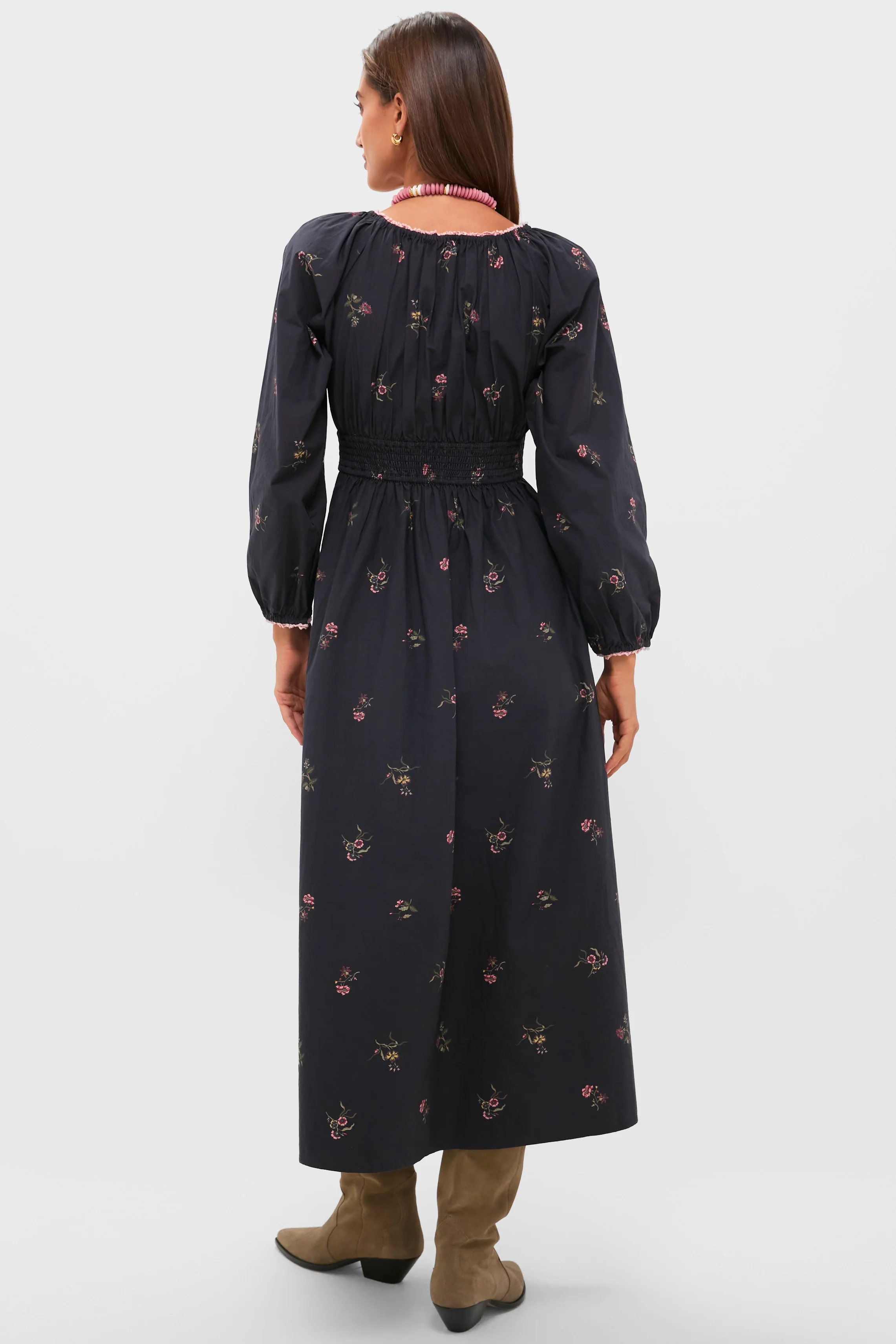 Noir Fleur Eloise Midi Dress - Image 4