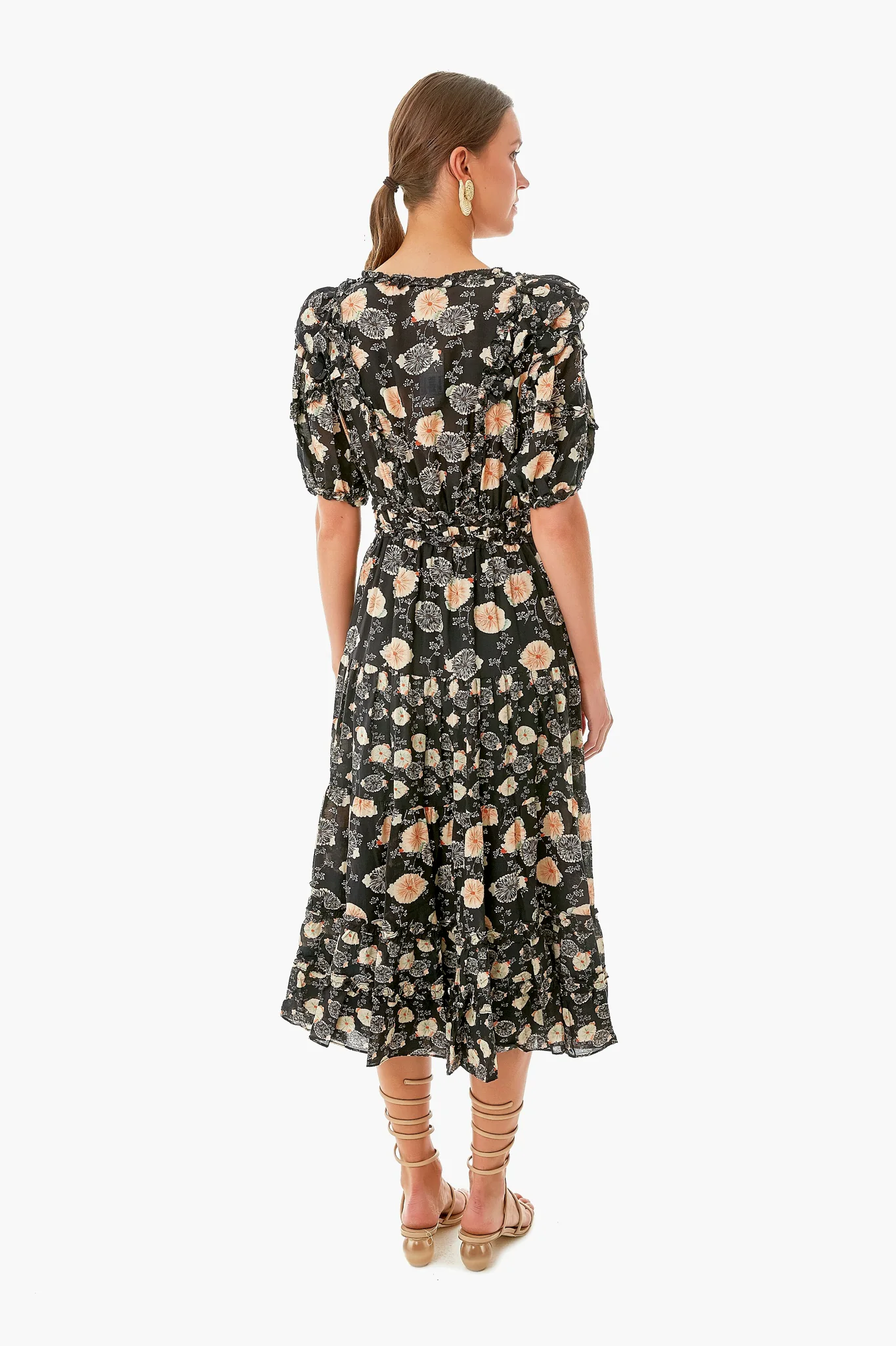 Noir Floral Irvette Dress - Image 4