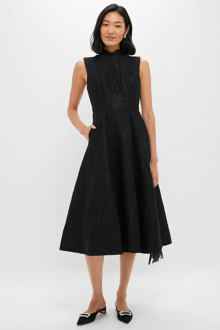 Noir Rose Flora Midi Dress - Image 6