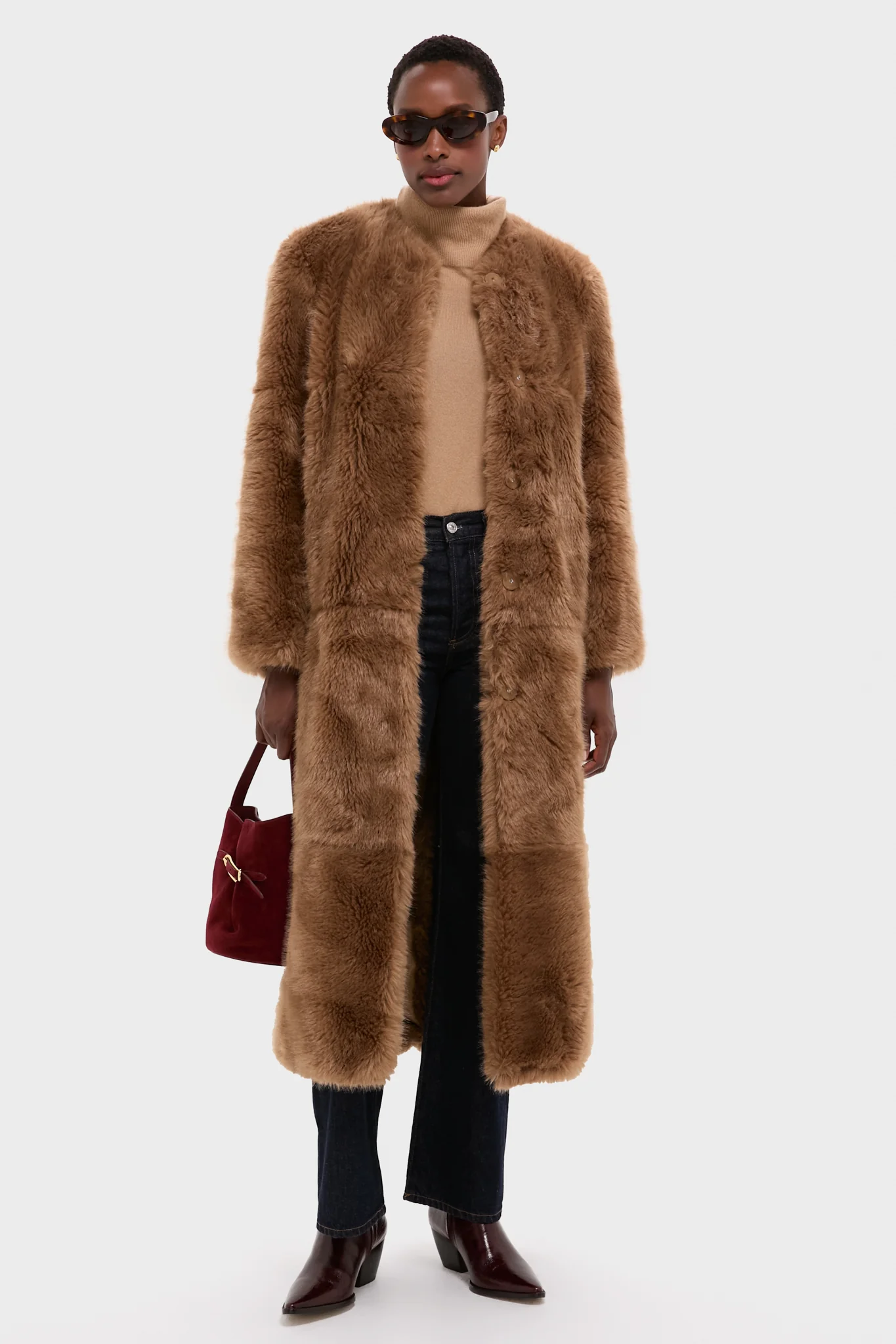 Nougat Faux Fur Hilma Coat - Image 2