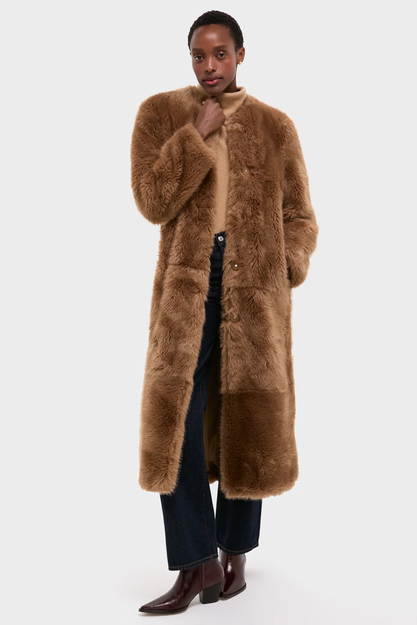 Nougat Faux Fur Hilma Coat - Image 3