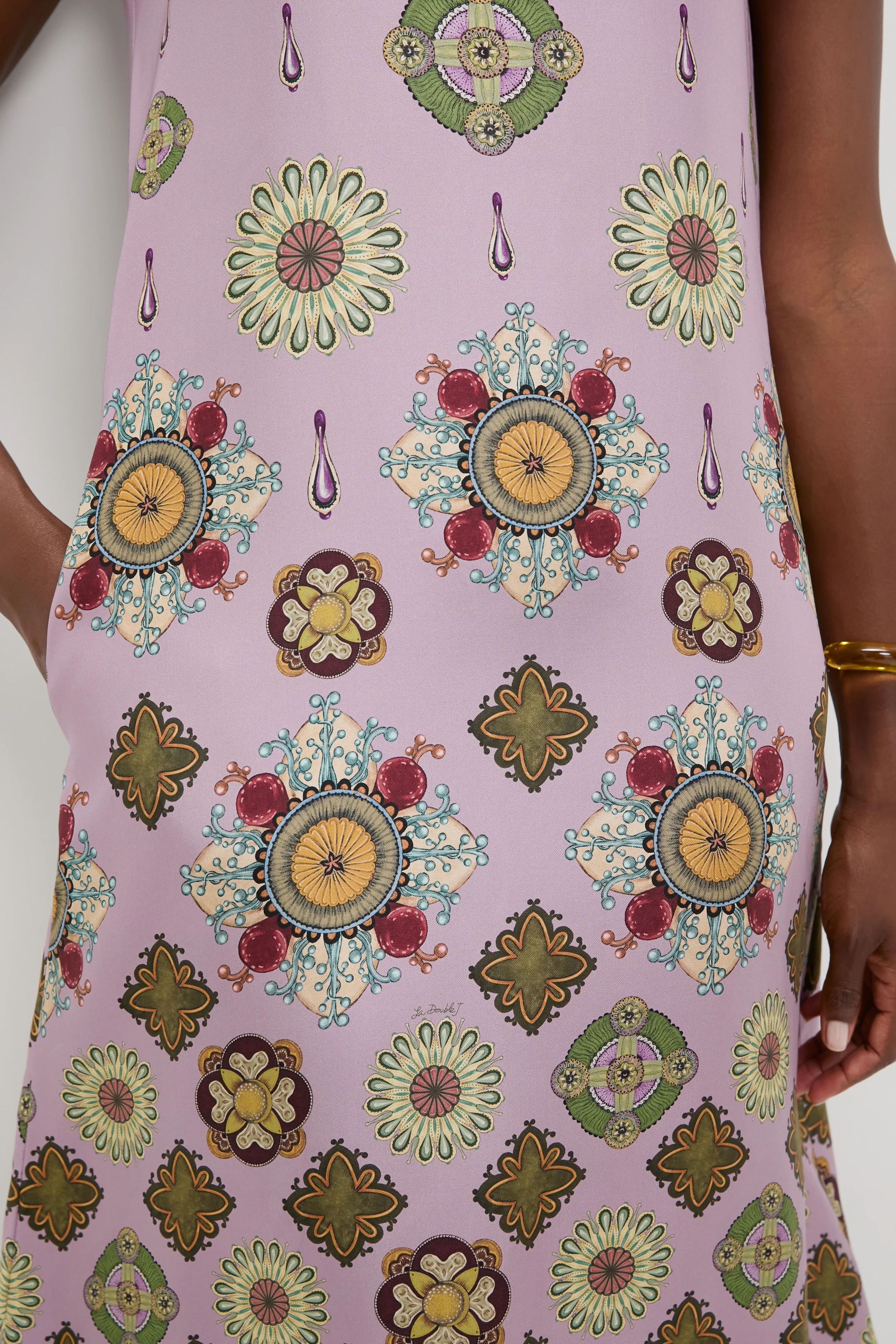 Nucleus Pink Placee Swing Dress with Feathers - Image 6