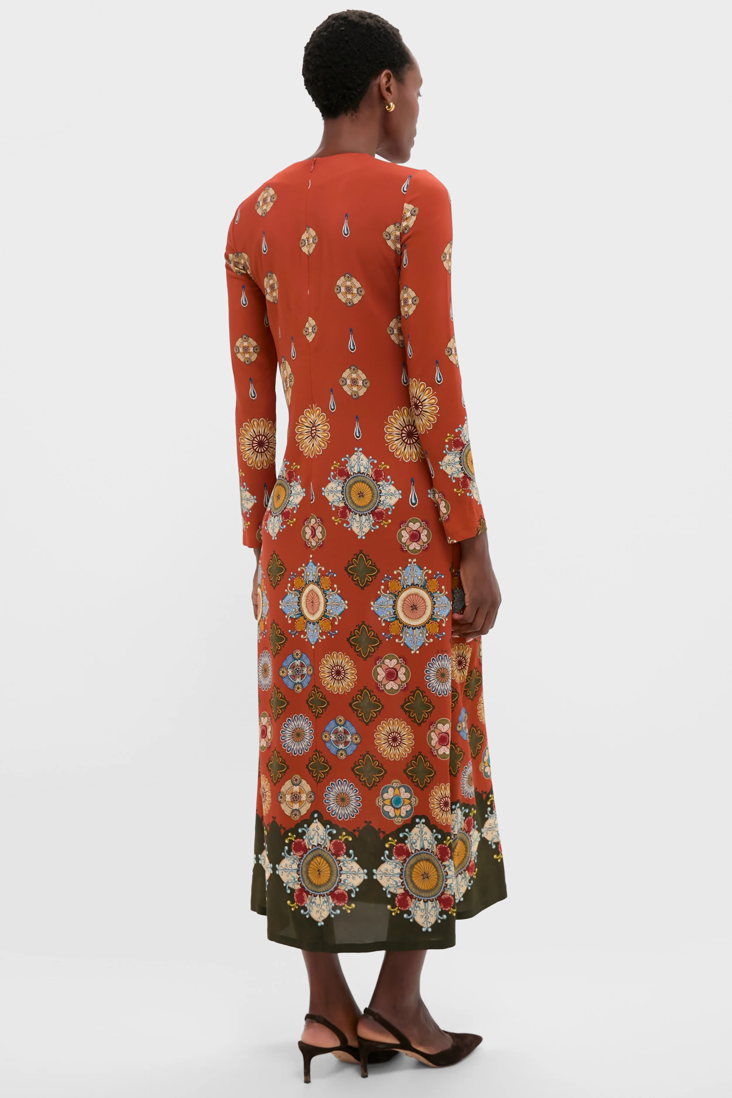 Nucleus Rust Placee Long Sleeve Swing Dress - Image 4