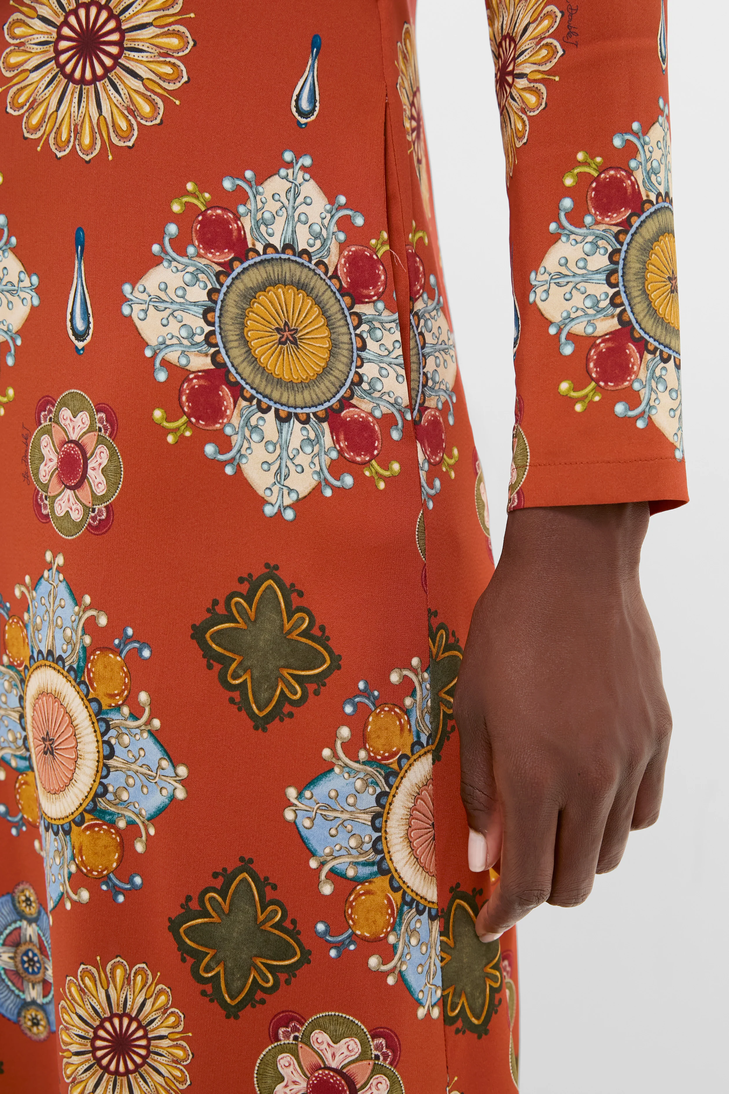 Nucleus Rust Placee Long Sleeve Swing Dress - Image 5