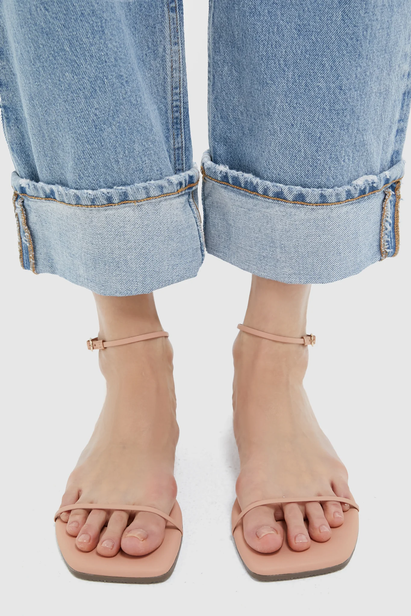 Nude Beach Square Toe Twiggy Sandals - Image 2