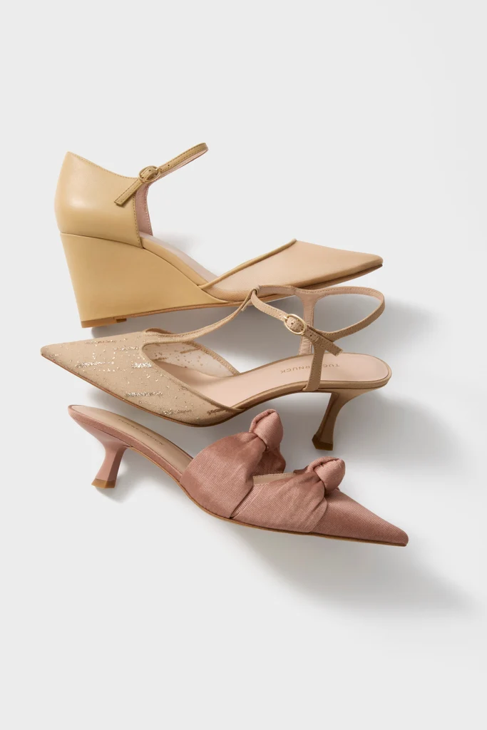 Nude Glitter Mesh Margot Heels - Image 6