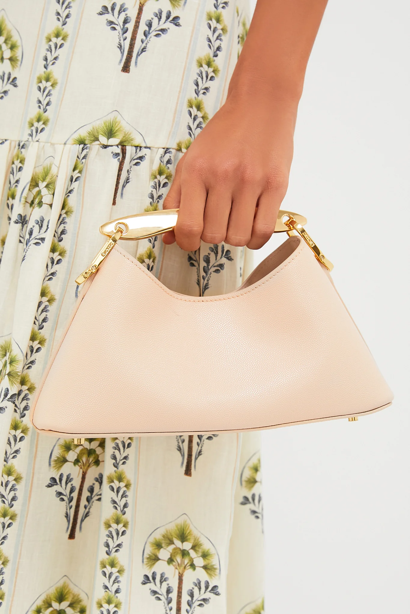 Nude Leather Mini Boomerang Caviar Bag - Image 2