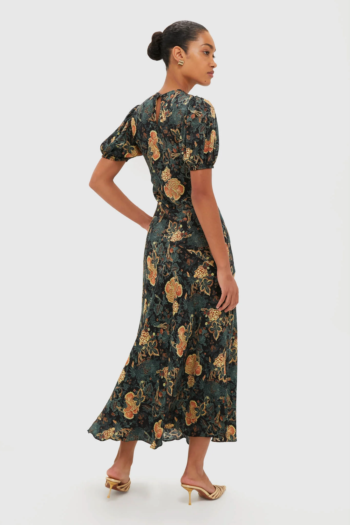 Nuit Ines Puff Sleeve Midi Dress - Image 4