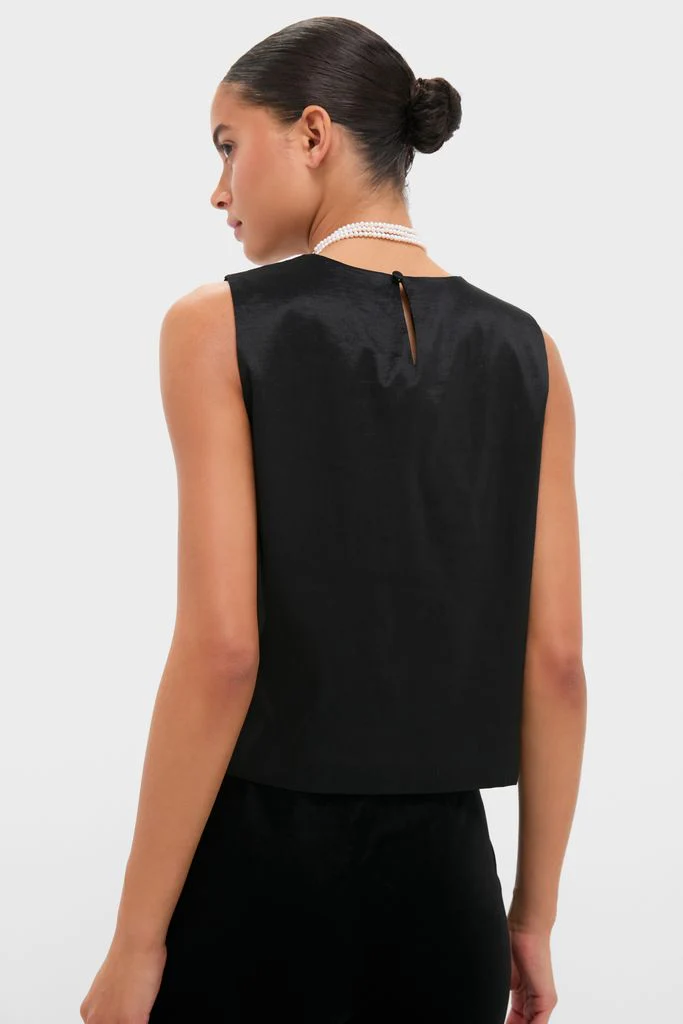 Black Taffeta Keating Top - Image 4