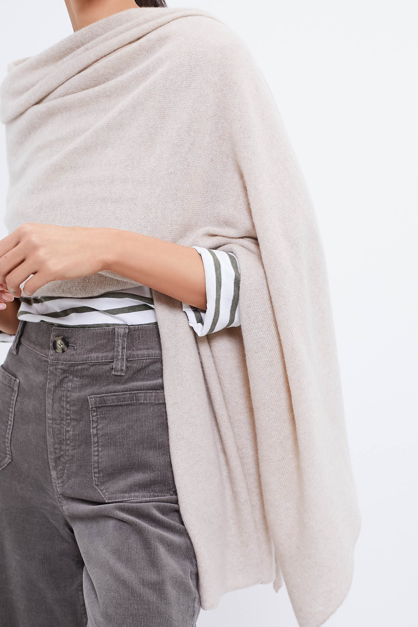 Oat Cashmere Blanket Scarf - Image 3