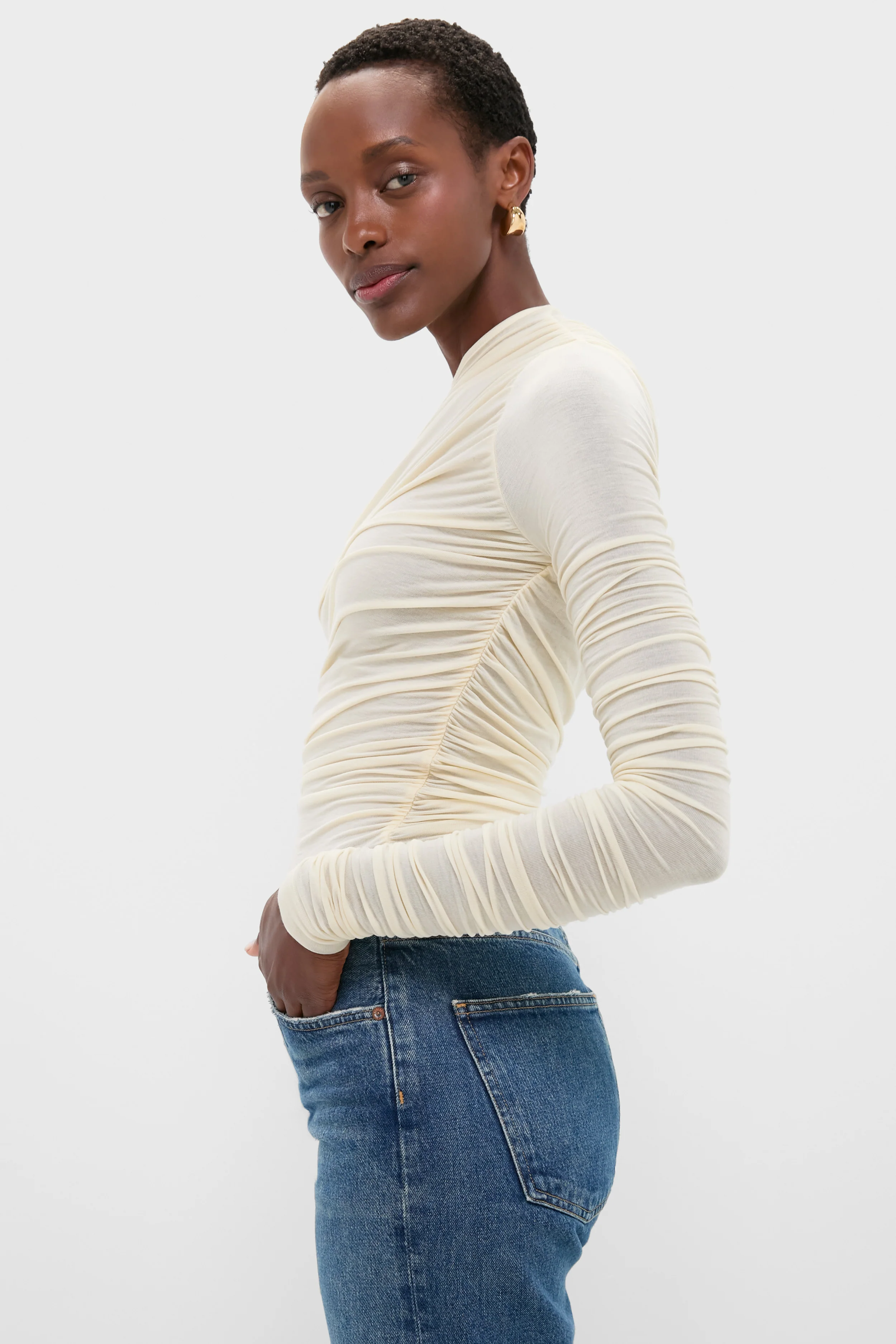 Oat Milk Tania Twist Tee - Image 3