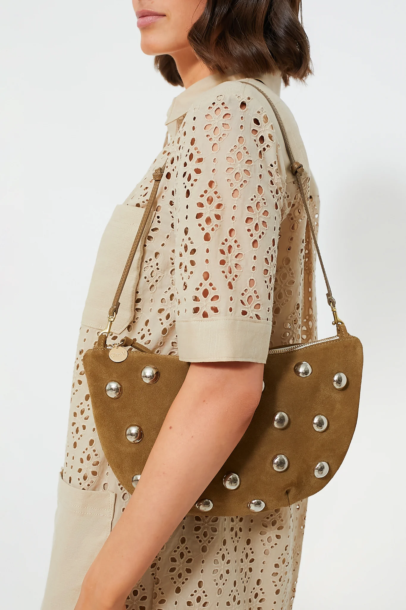 Oat Studded Lune Bag - Image 2