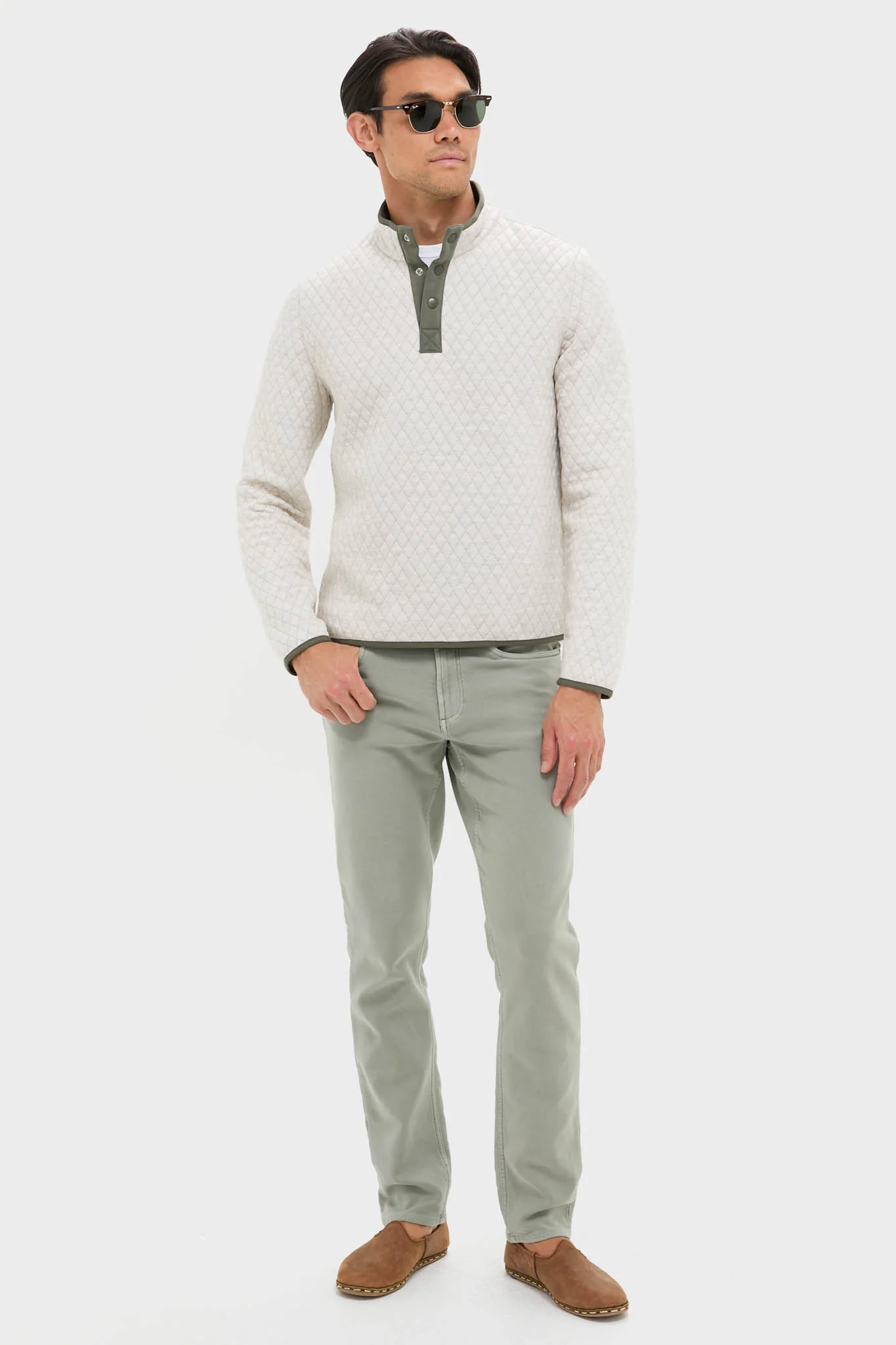 Oatmeal Olive Corbet Reversible Pullover - Image 3