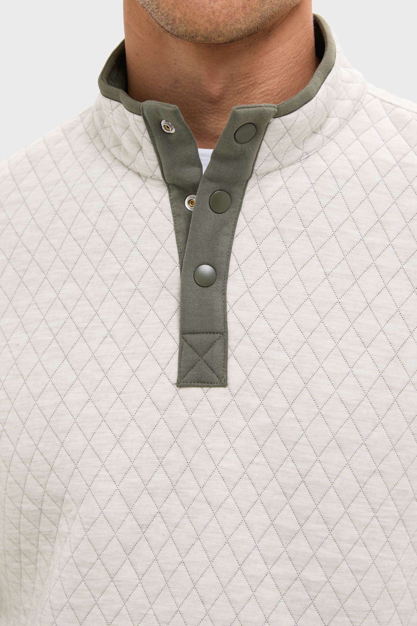 Oatmeal Olive Corbet Reversible Pullover - Image 6