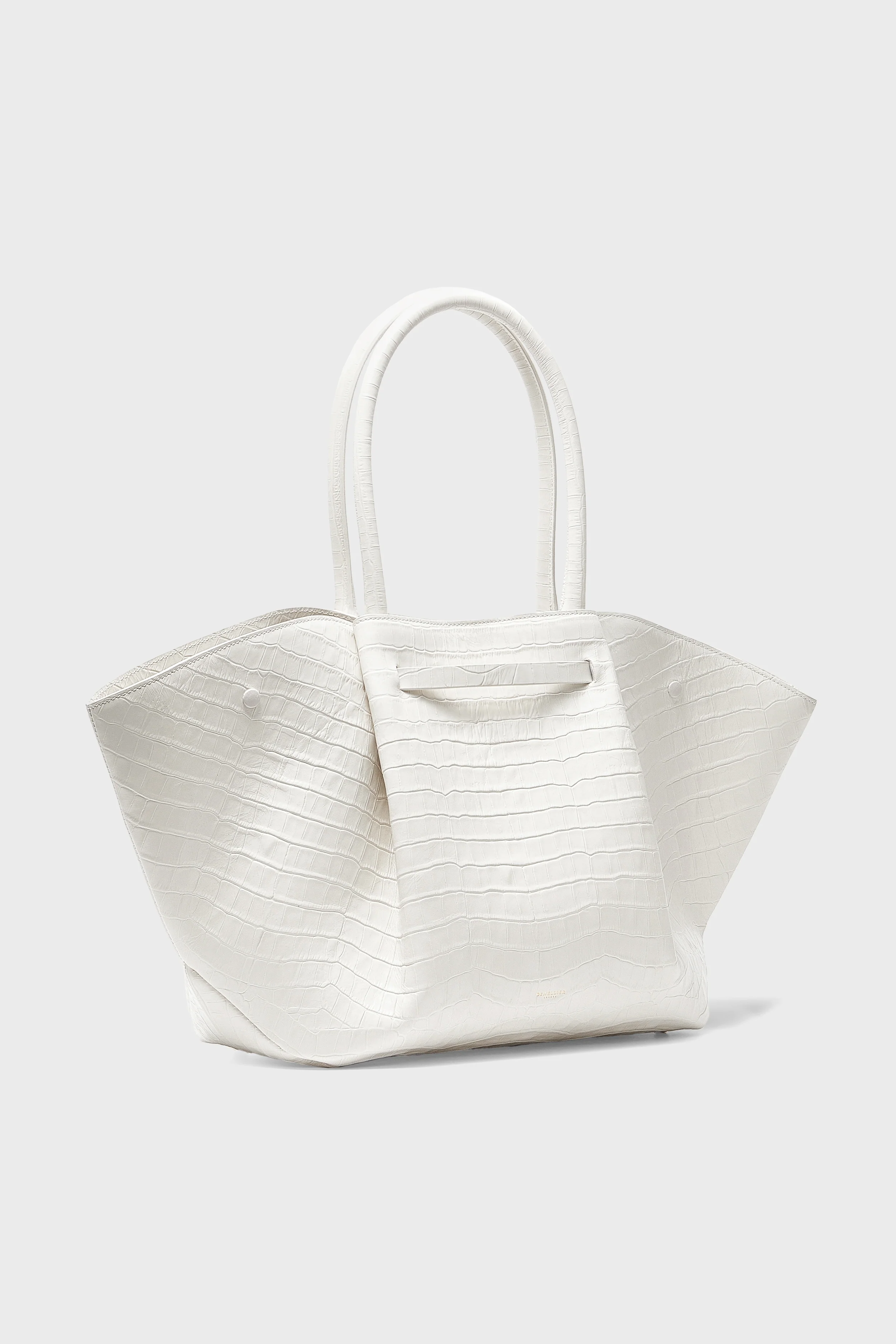 Off White Croc Effect New York Bag - Image 2