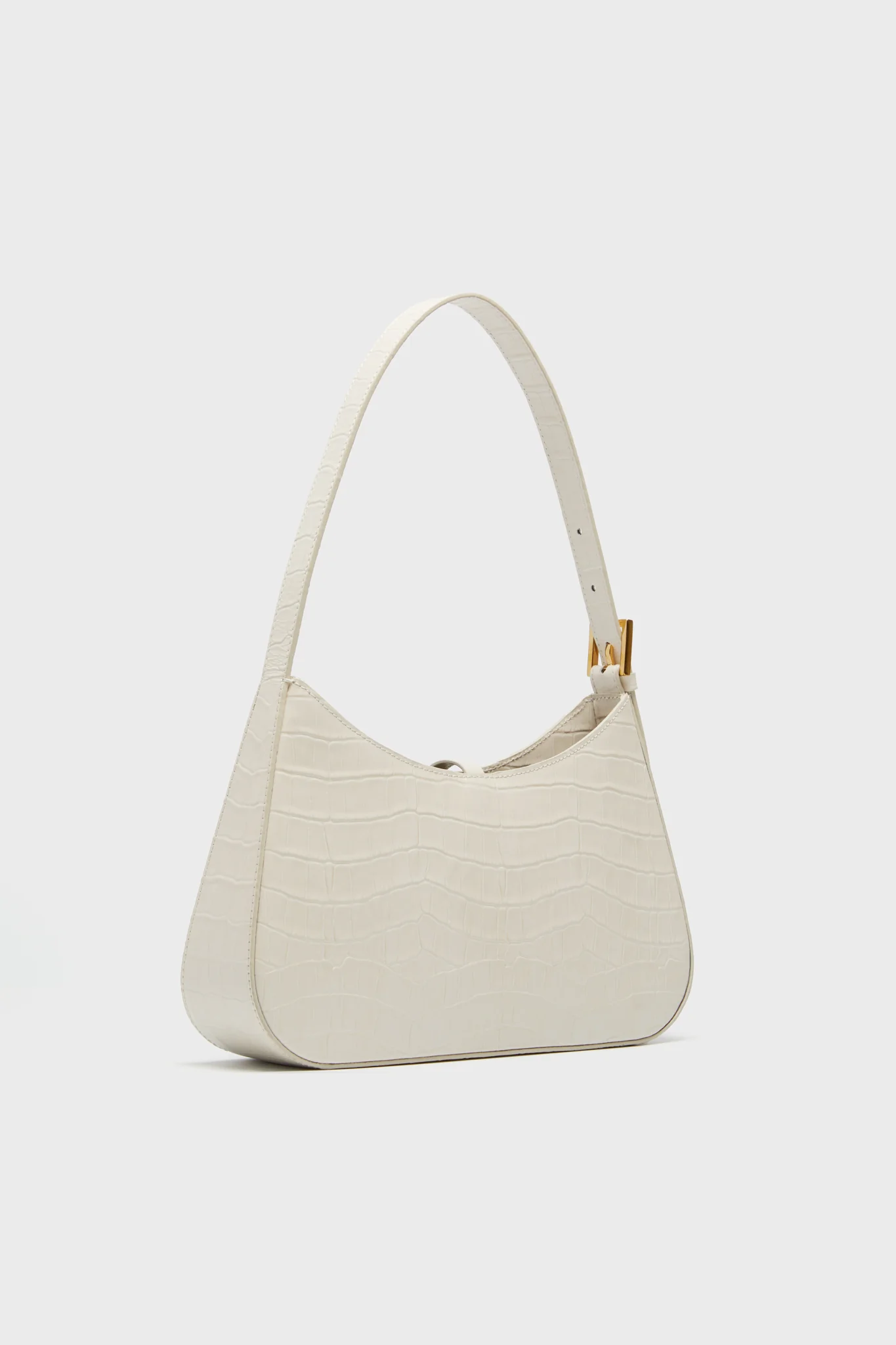 Off White Croc Effect Tokyo Bag - Image 3