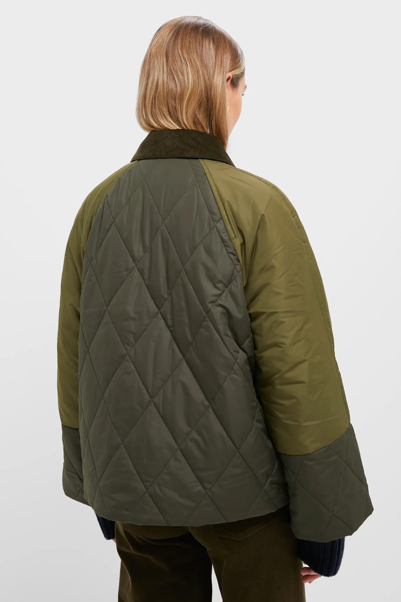 Olive and Dark Moss Martha Quilted Jacket - Image 4