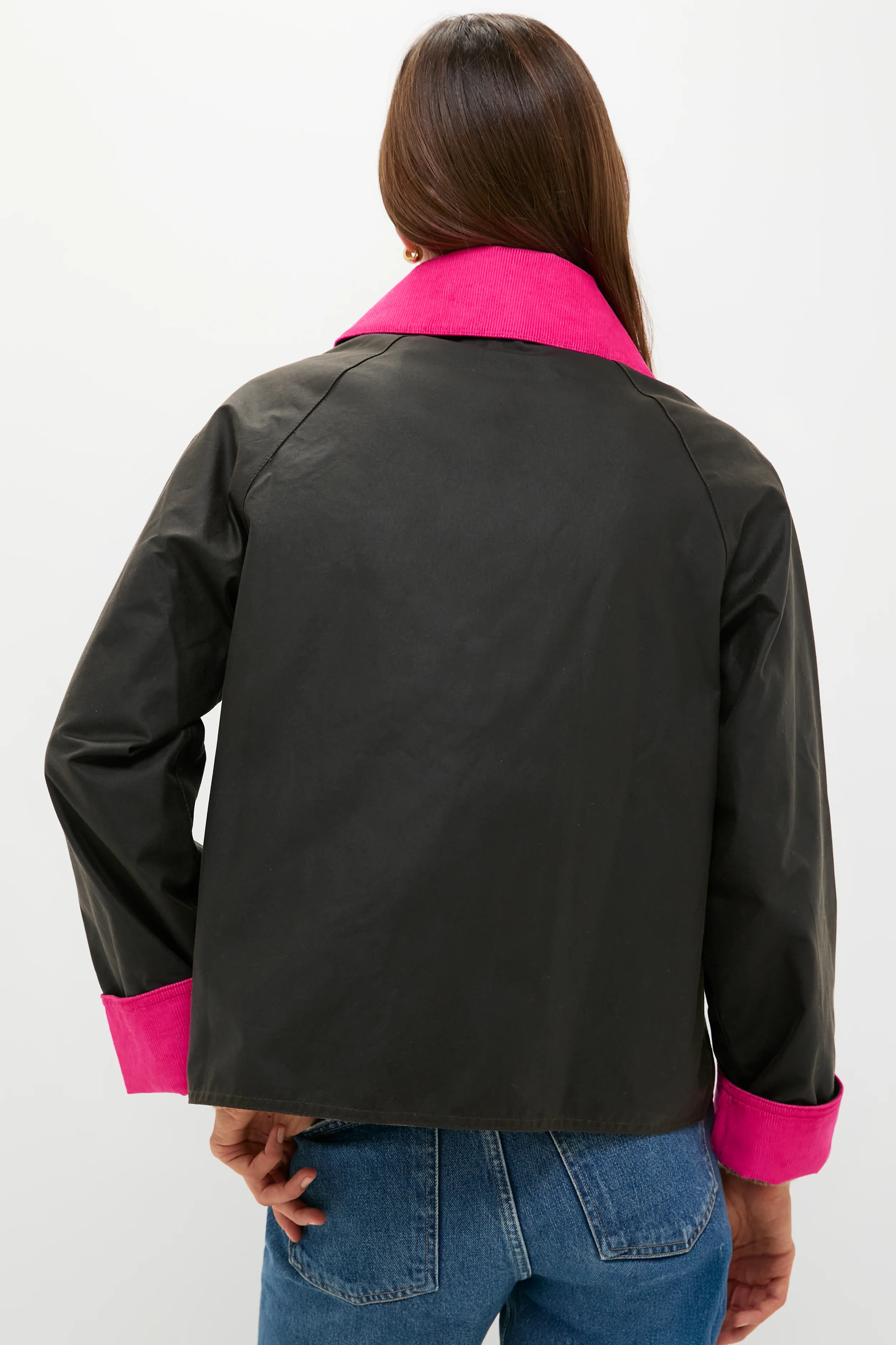 Olive and Hot Pink Icons Spey Wax Jacket - Image 4
