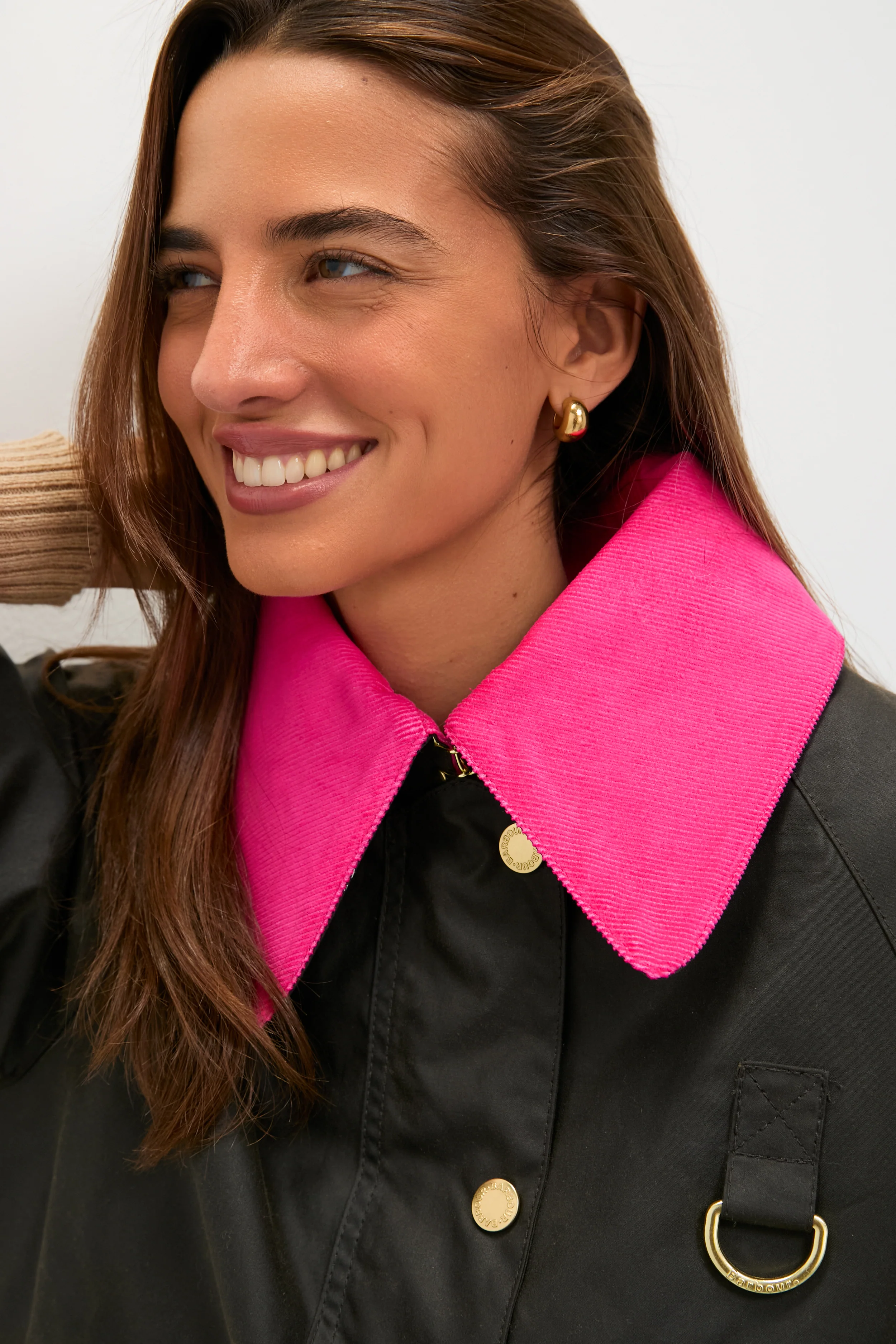 Olive and Hot Pink Icons Spey Wax Jacket - Image 5
