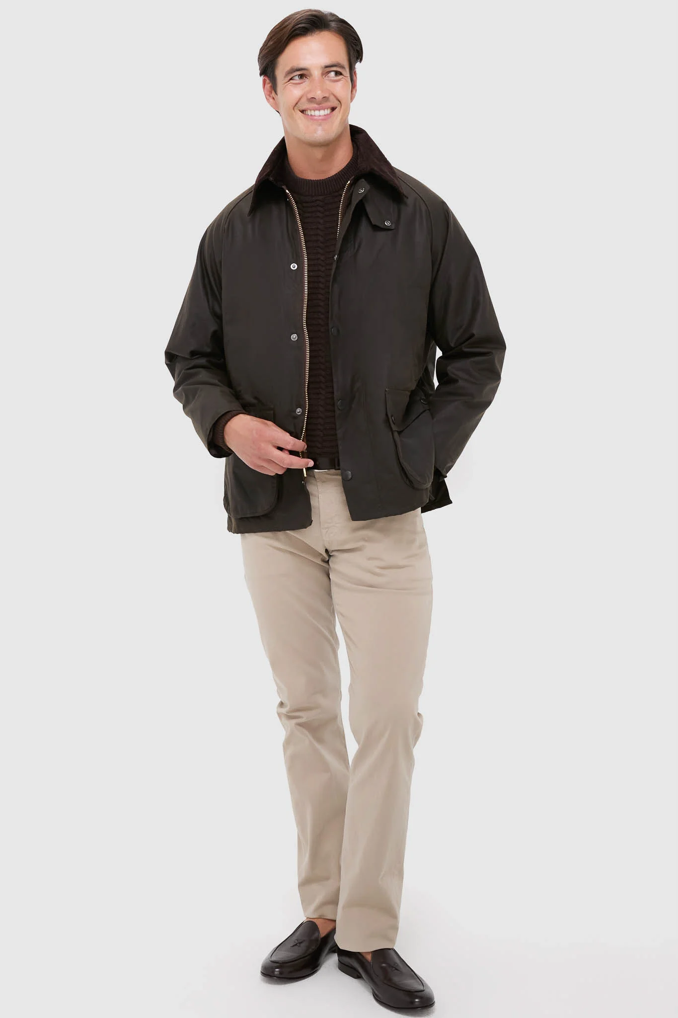 Olive Ashby Wax Jacket - Image 2