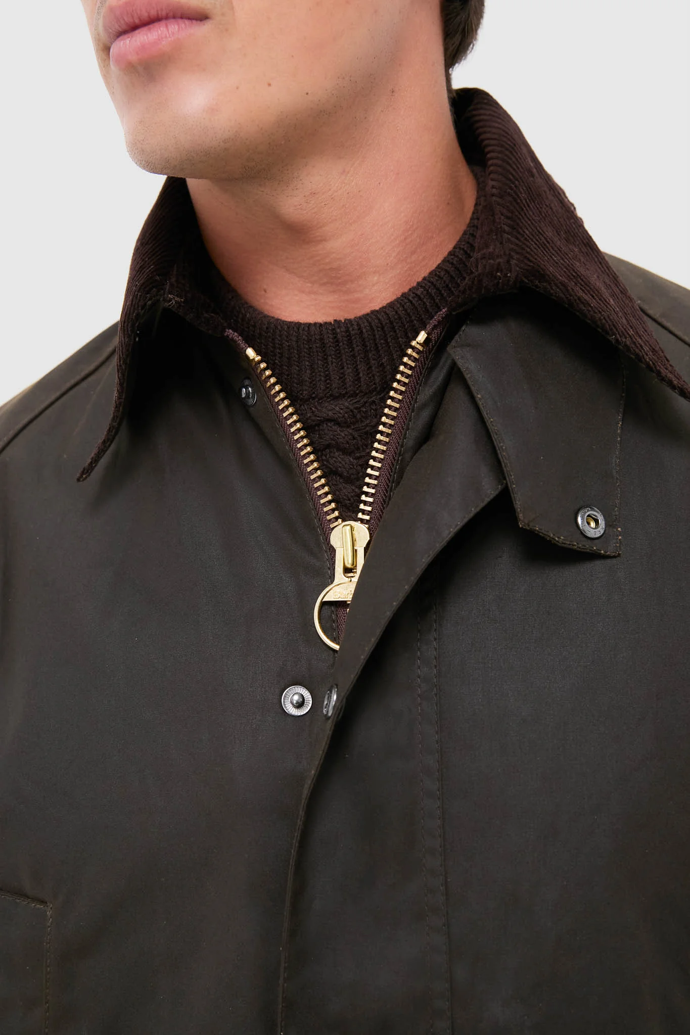 Olive Ashby Wax Jacket - Image 5