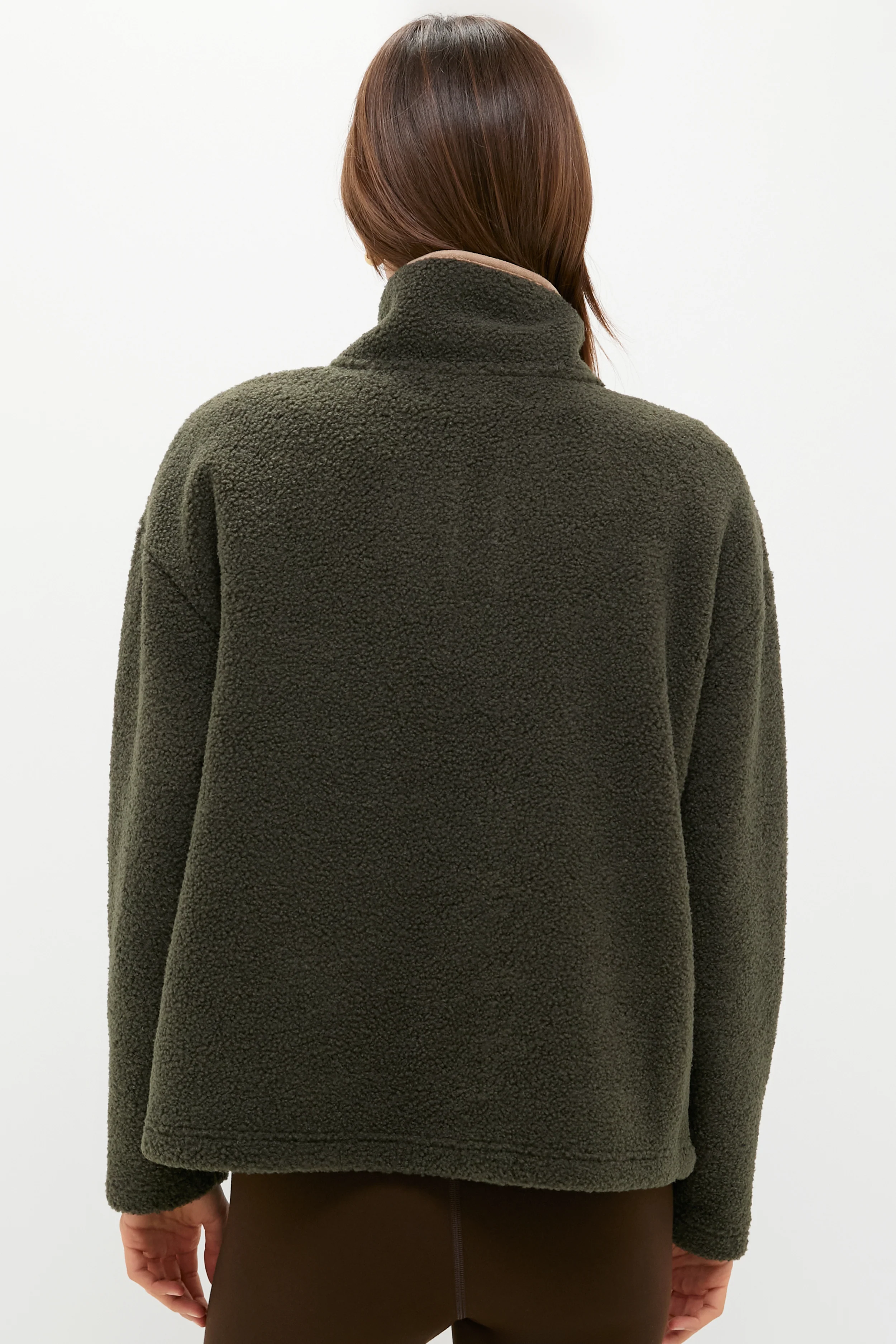Olive Bamburgh Fleece Pullover - Image 4
