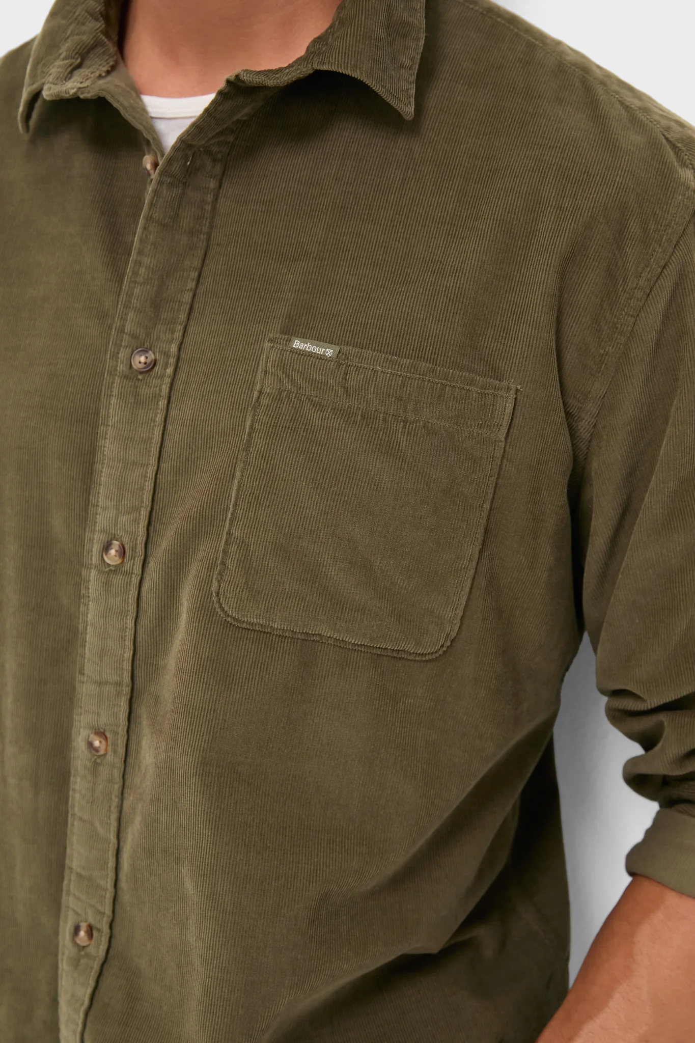 Olive Bramside Relaxed Cord Shirt - Image 5