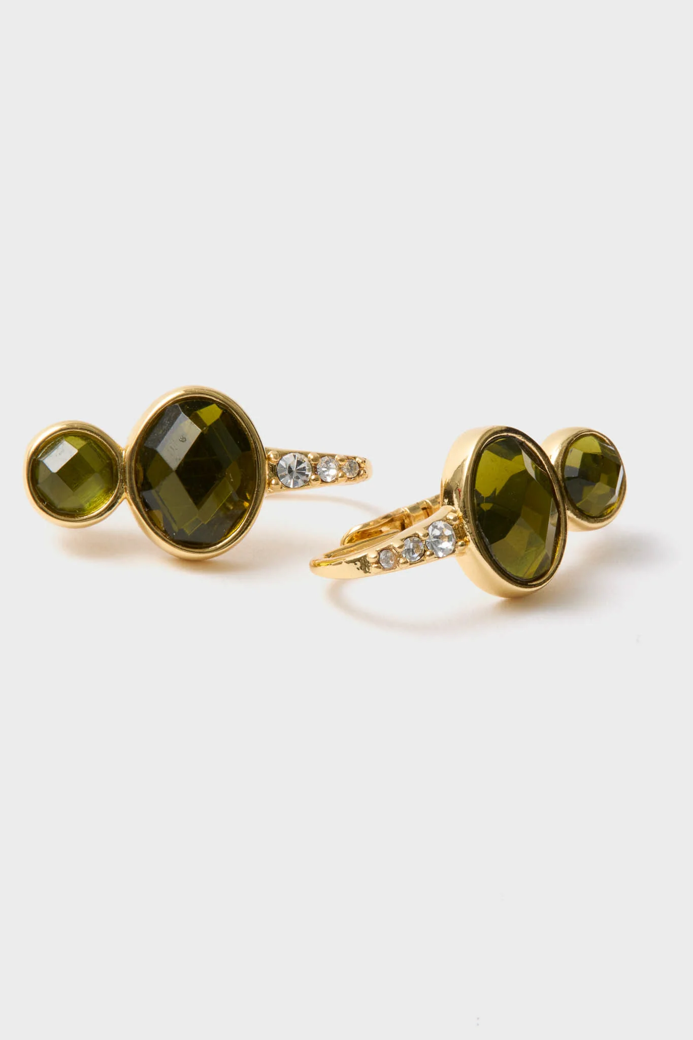 Olive Crystal Remy Earrings - Image 4