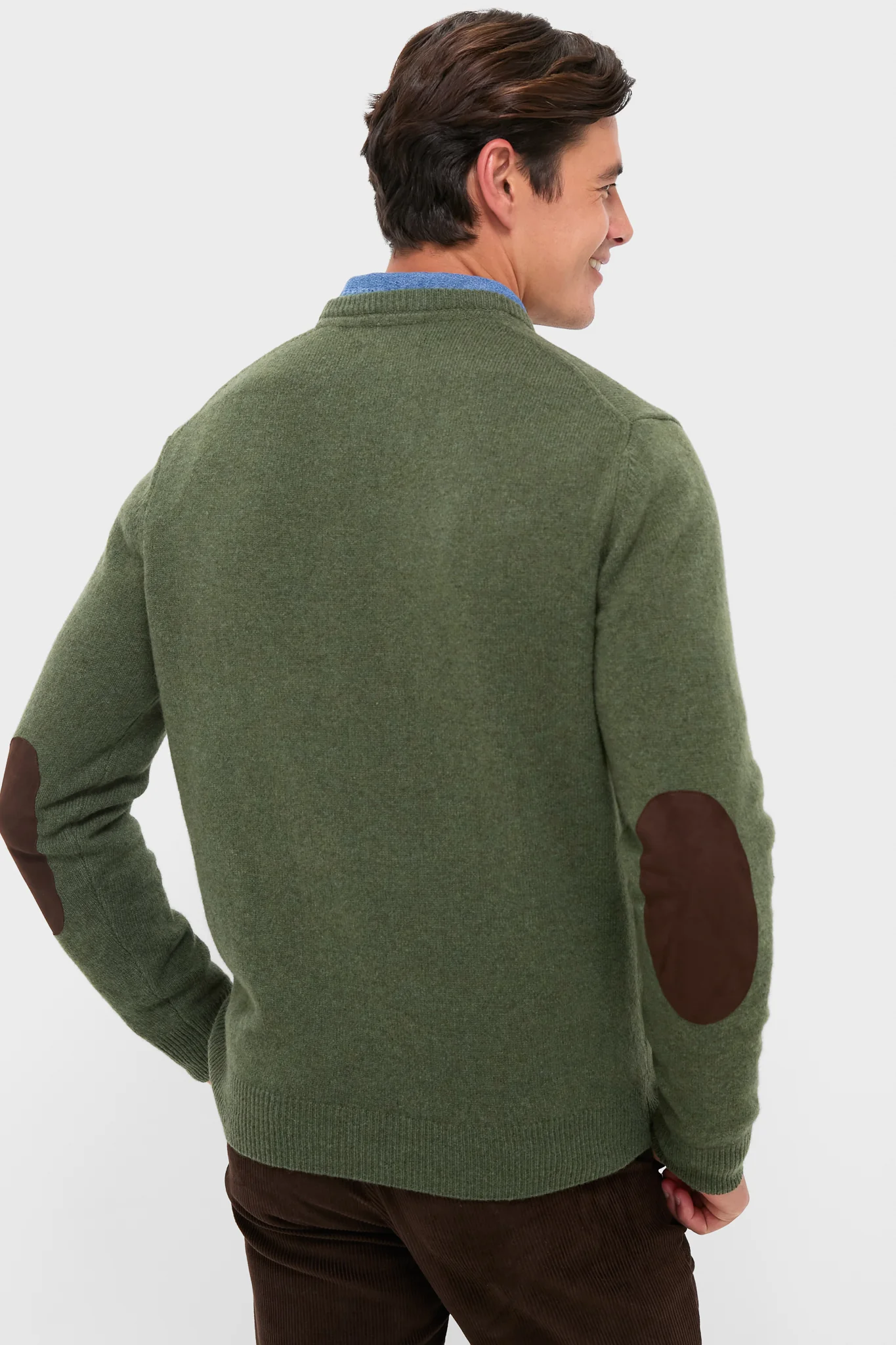 Olive Essential Patch Crew Neck Sweater - Image 4