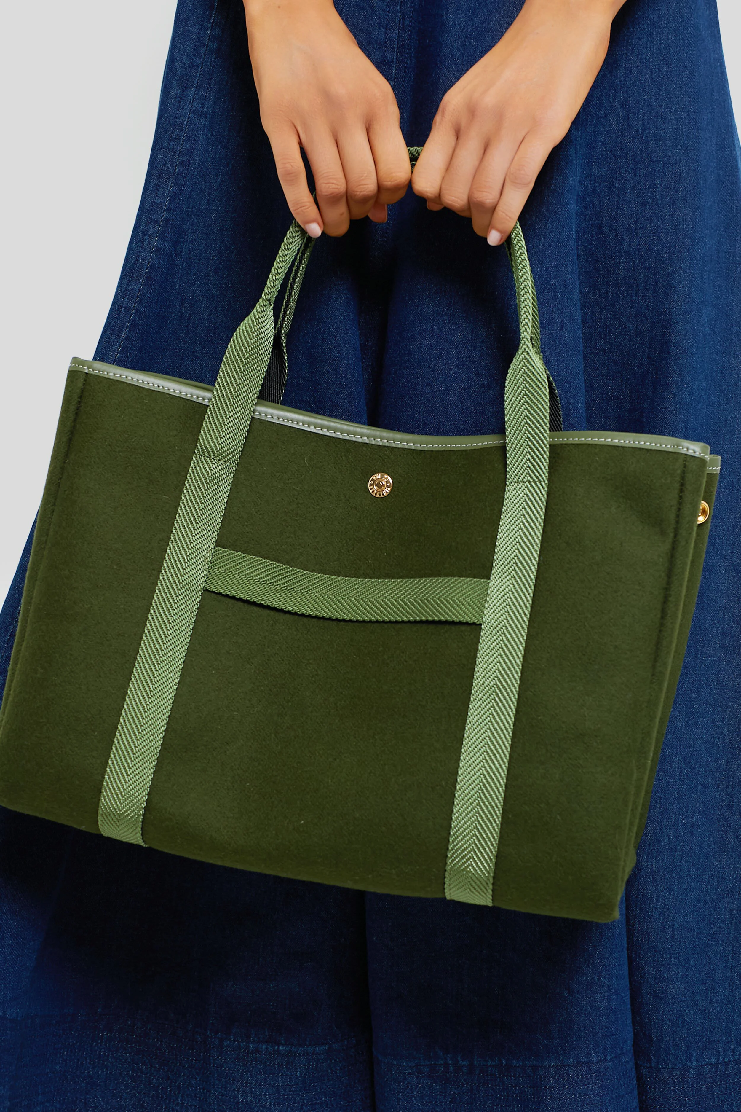 Olive Flannel Traversee M Tote - Image 2
