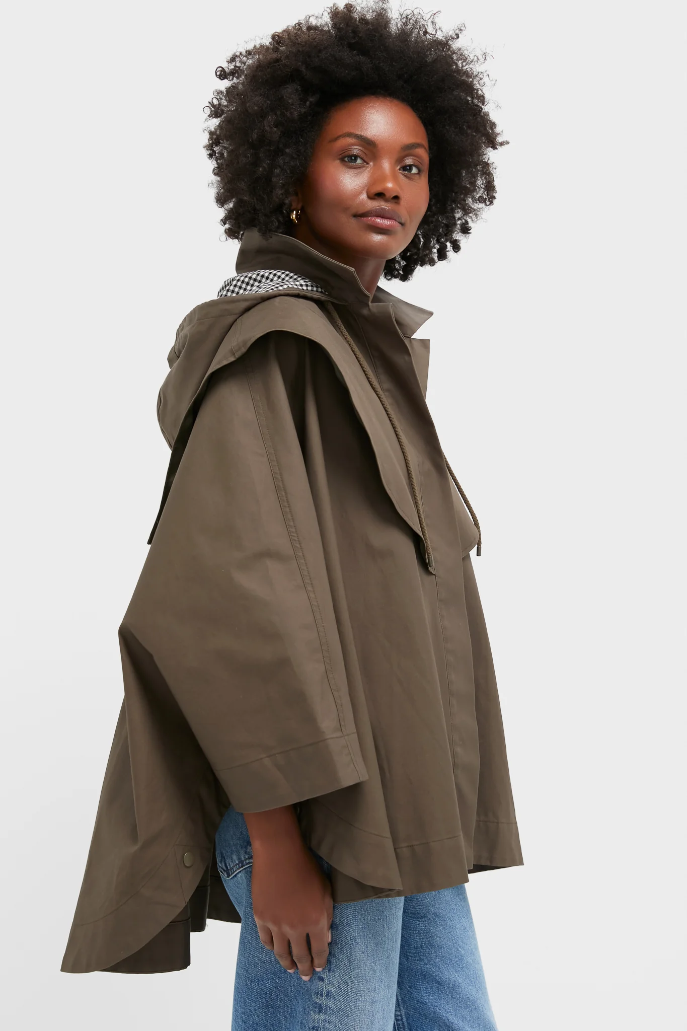 Olive Fletcher Wax Poncho - Image 3