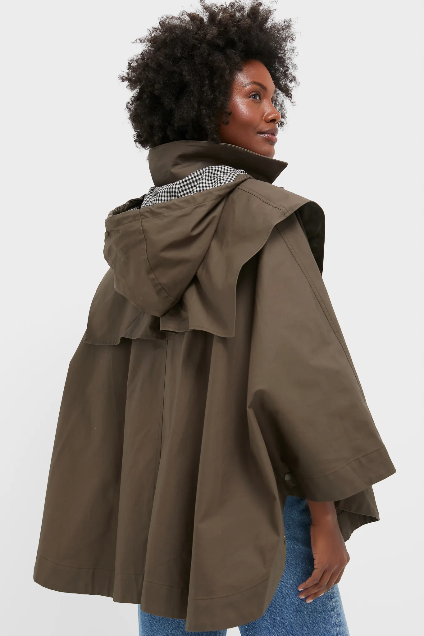 Olive Fletcher Wax Poncho - Image 4