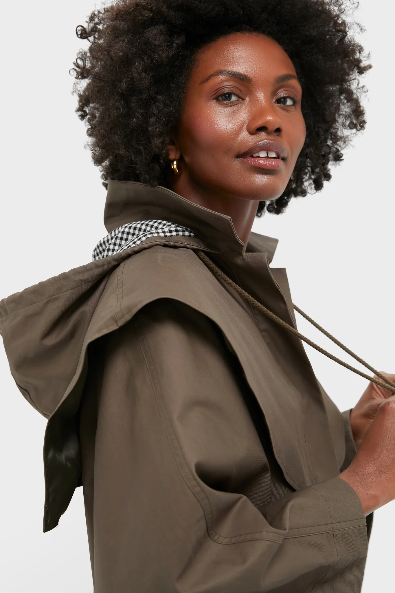 Olive Fletcher Wax Poncho - Image 5