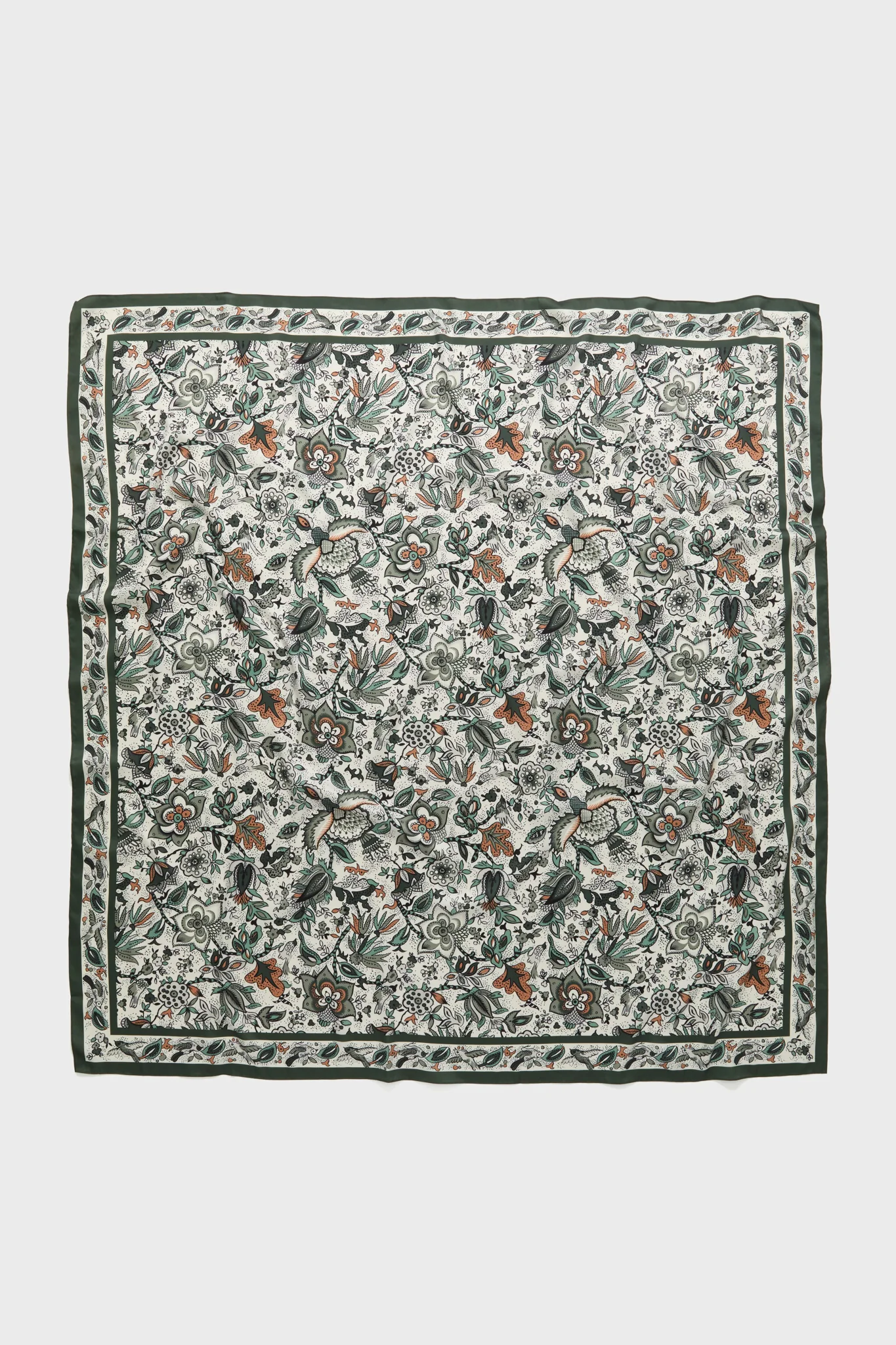 Olive Folk Floral Large Scarf - Image 4