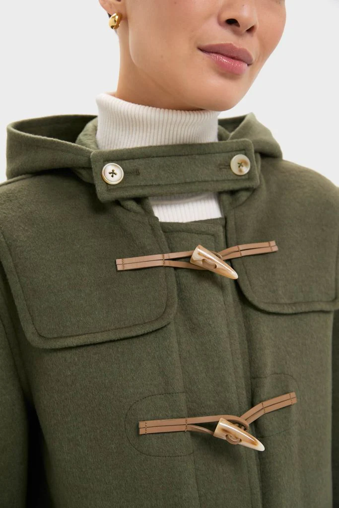 Olive Green Arthur Toggle Stadium Coat - Image 5
