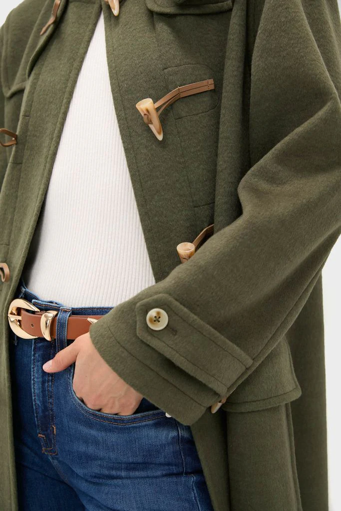 Olive Green Arthur Toggle Stadium Coat - Image 6