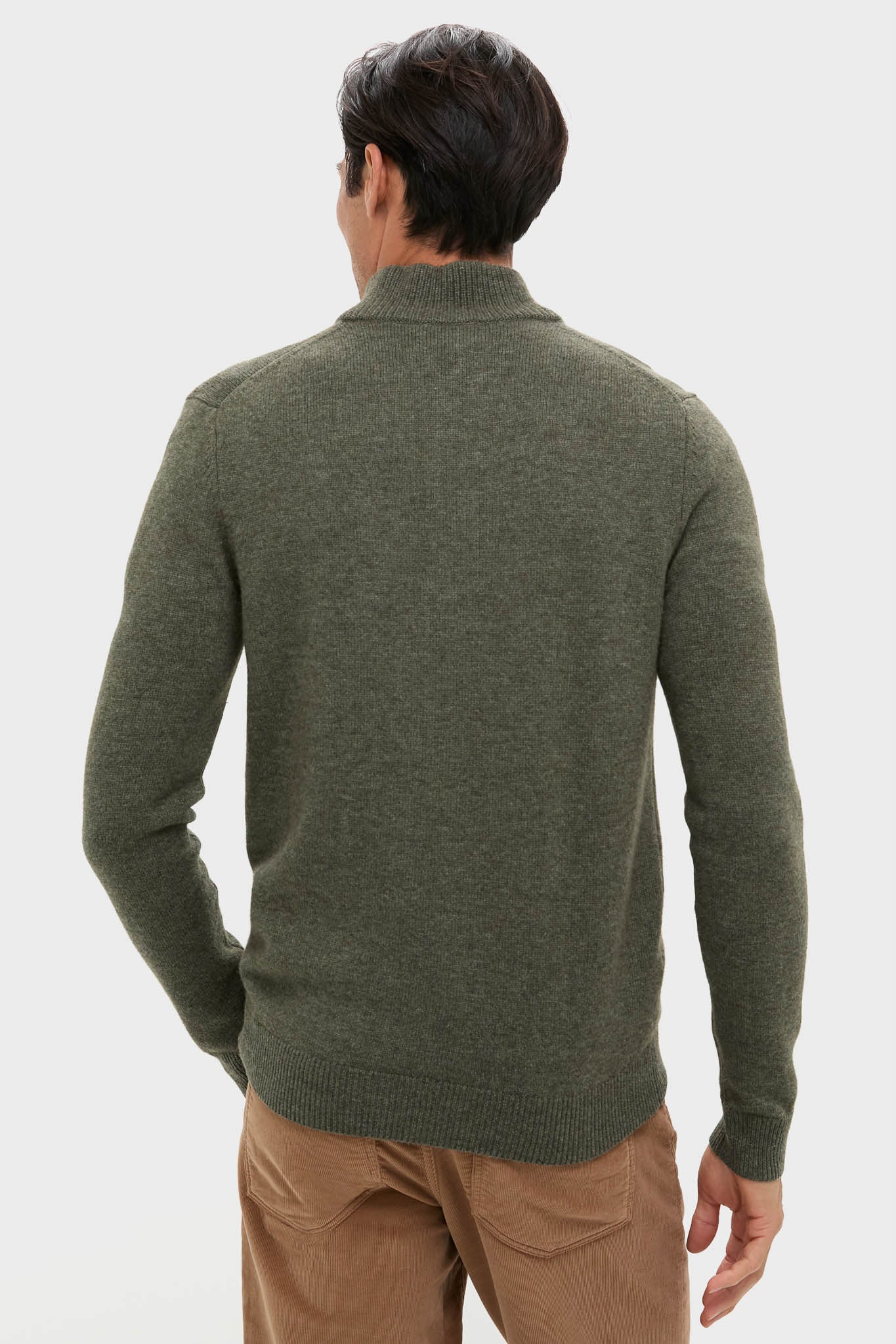 Olive Green Cashmere Wool Button-Up - Image 5