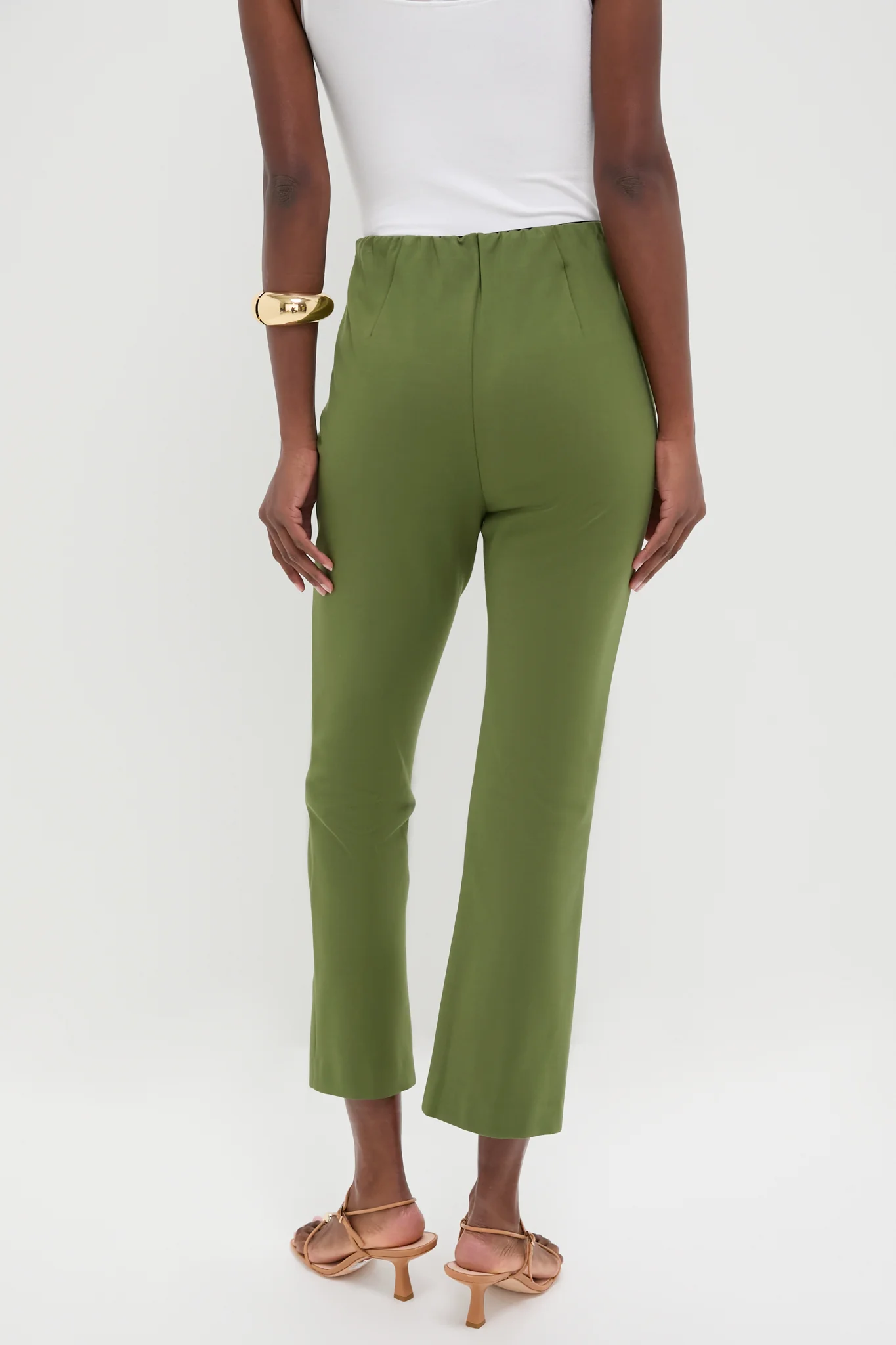 Olive Green Ponte Ashford Pants - Image 4