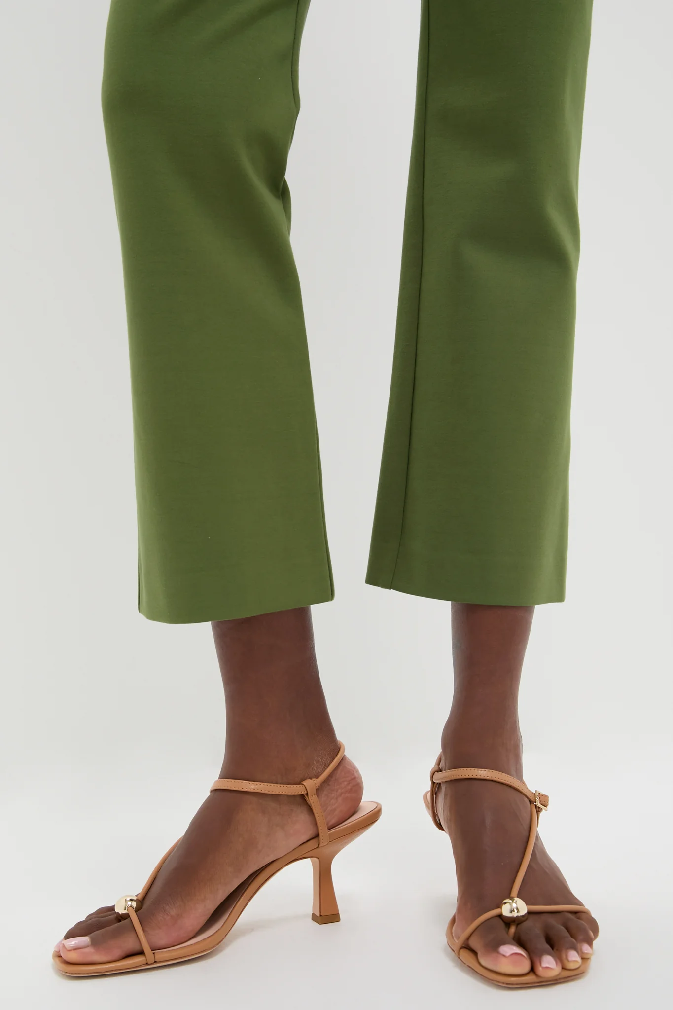 Olive Green Ponte Ashford Pants - Image 5