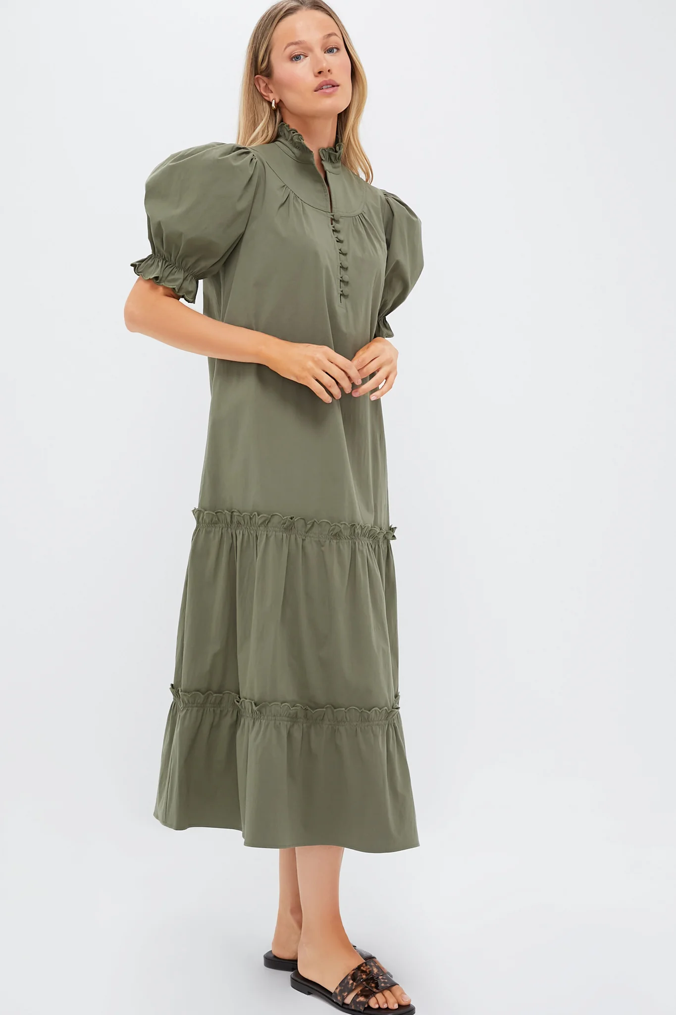 Olive Green Selena Maxi Dress - Image 3
