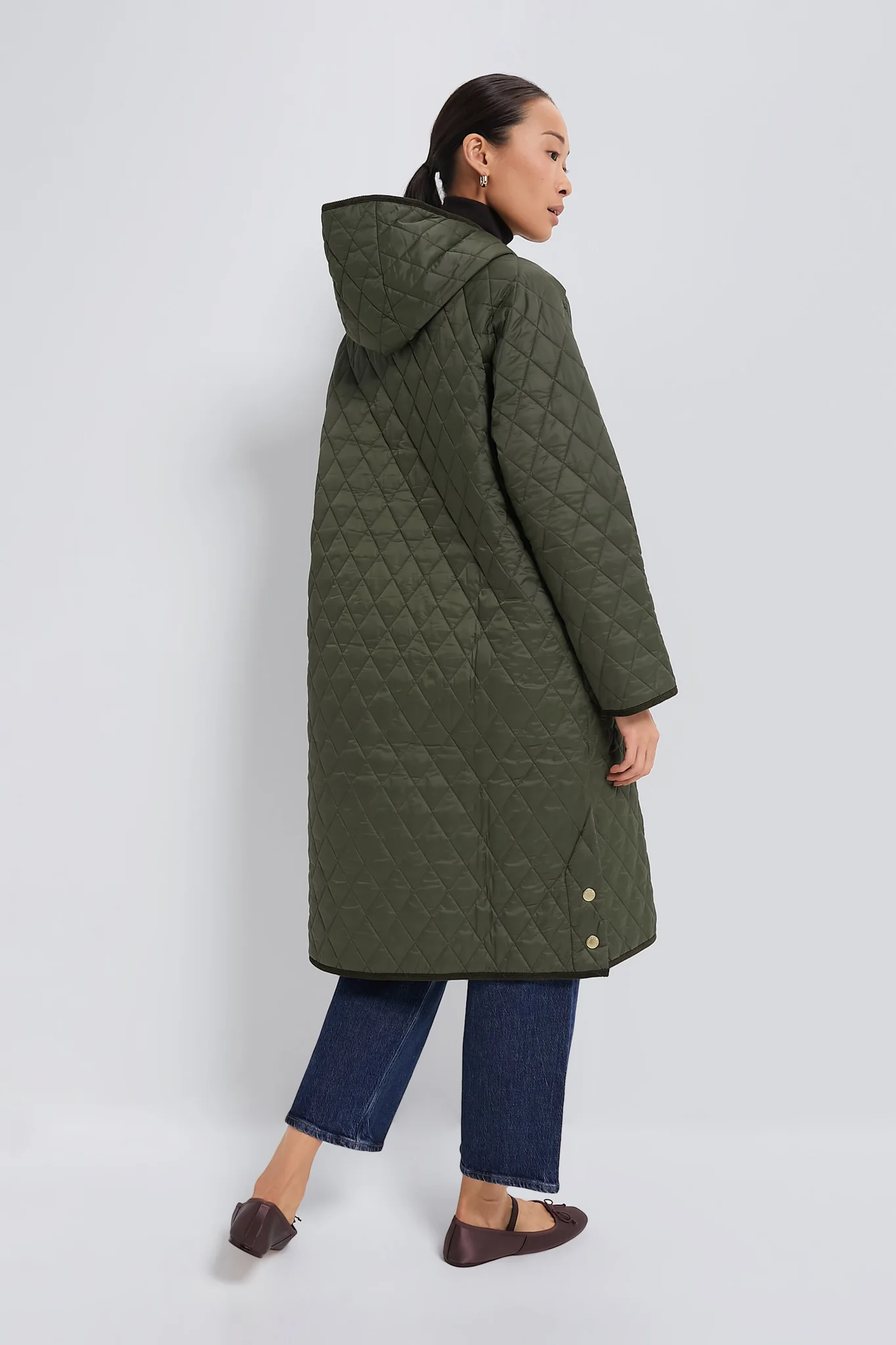Olive Harmby Quilted Coat - Image 4