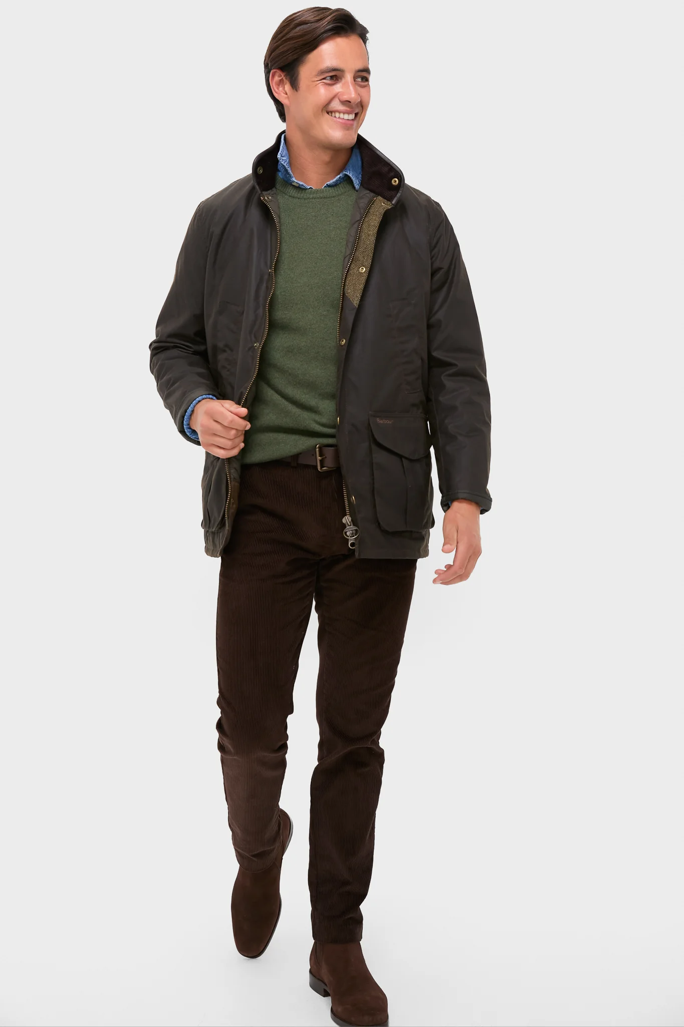 Olive Hereford Wax Jacket - Image 2