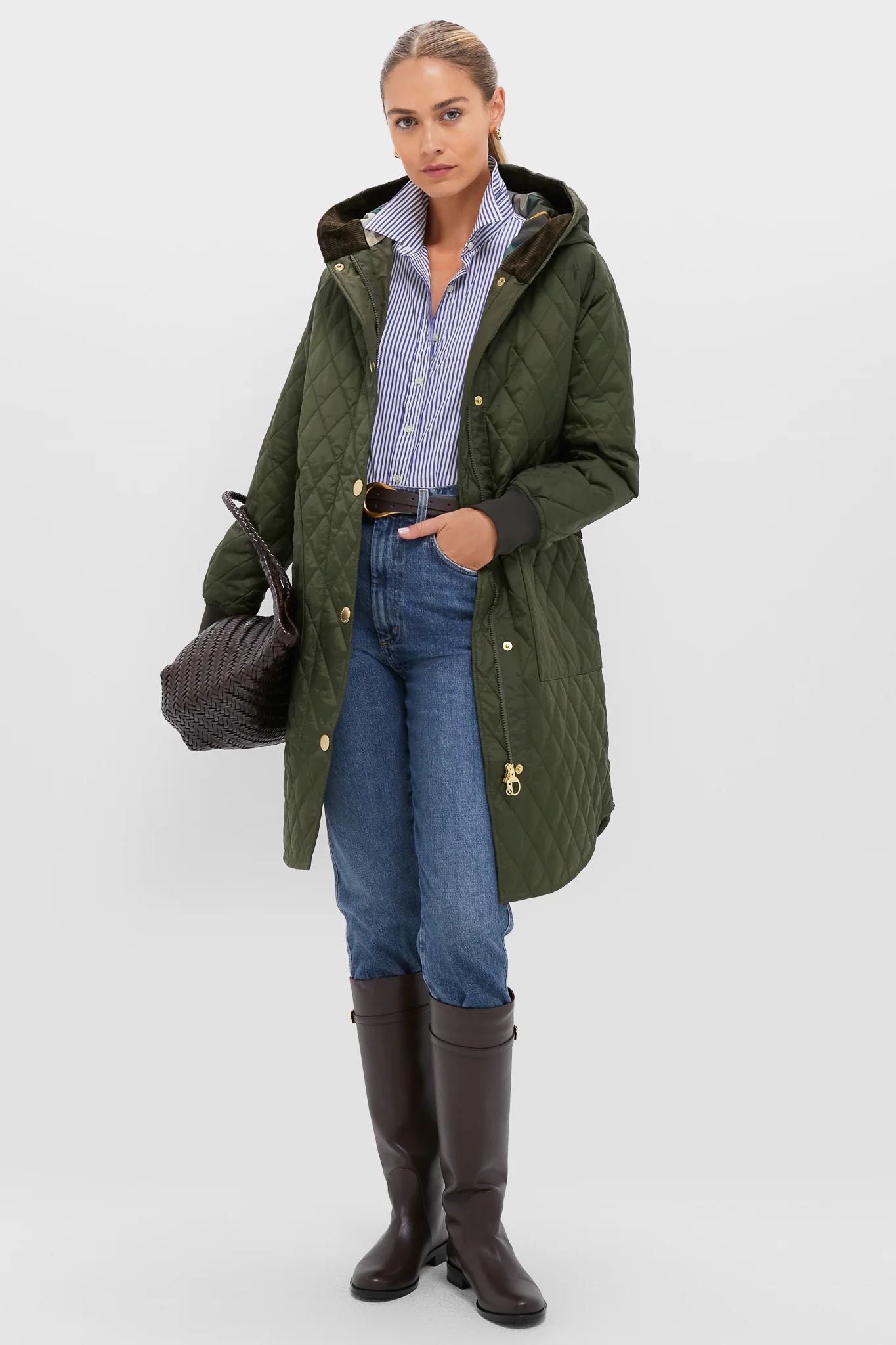 Olive Hilary Quilted Jacket - Image 2